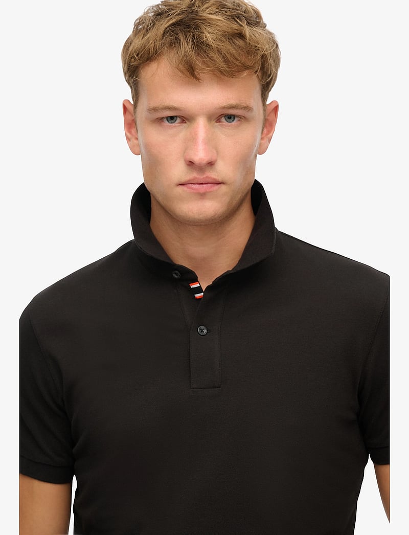 Superdry - CITY PIQUE POLO - short-sleeved polos - black - 2