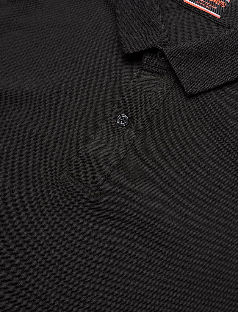 Superdry - CITY PIQUE POLO - short-sleeved polos - black - 3