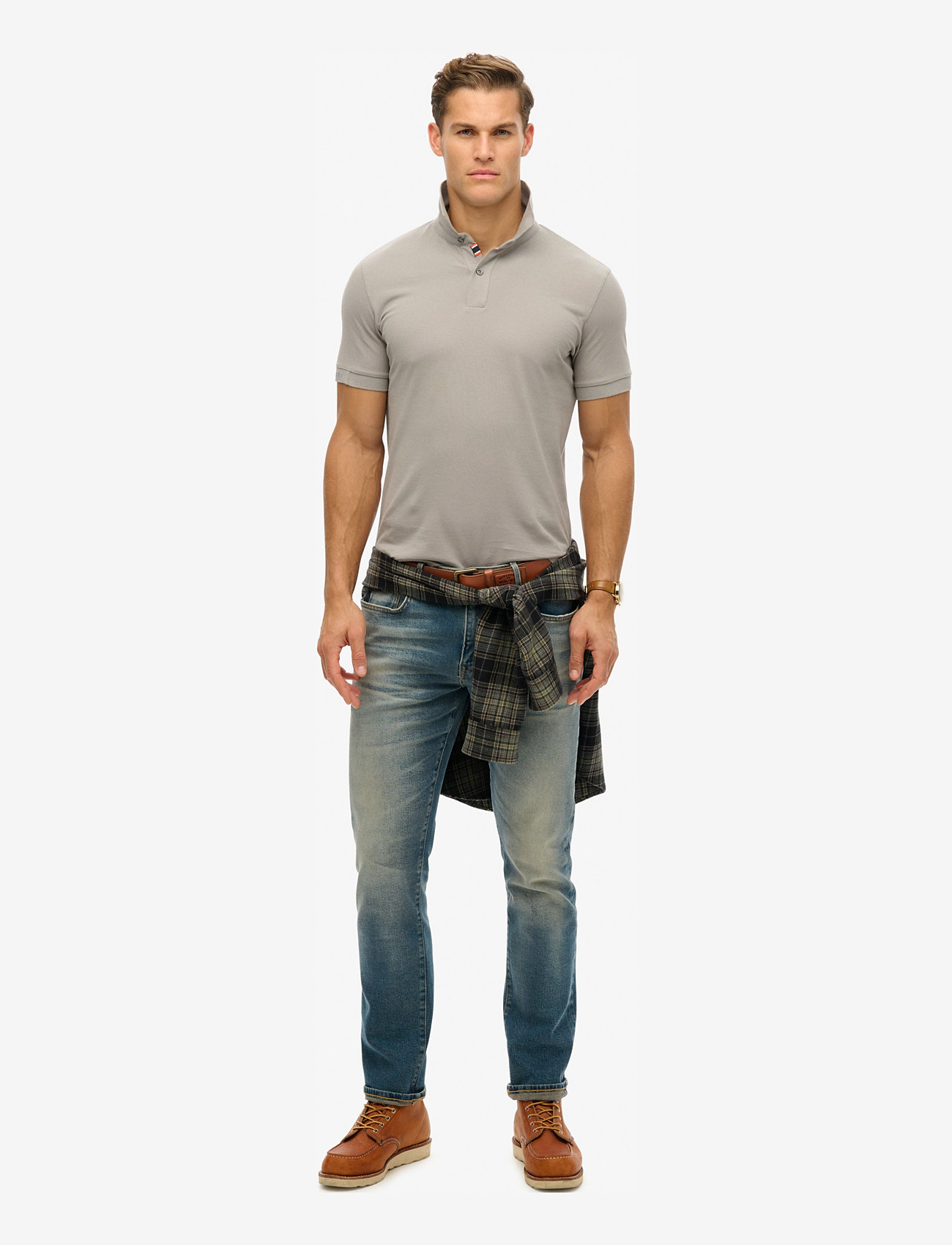 Superdry - CITY PIQUE POLO - kortærmede poloer - dove grey - 0