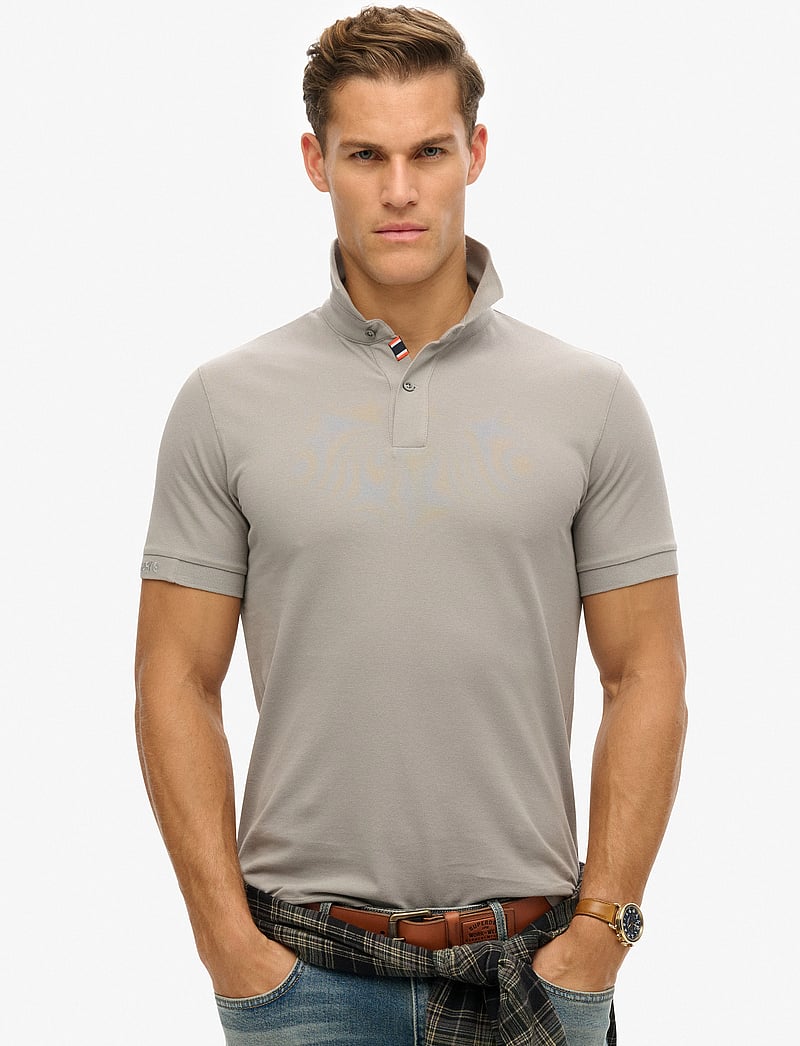 Superdry - CITY PIQUE POLO - kortærmede poloer - dove grey - 0