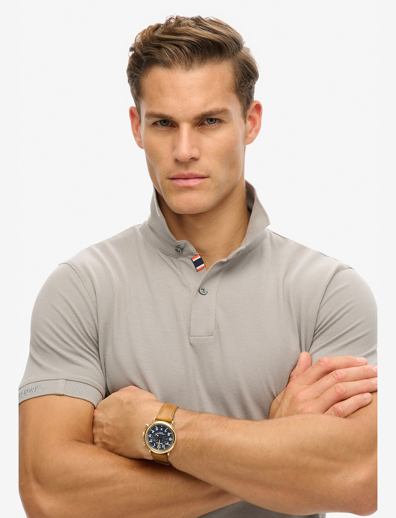 Superdry - CITY PIQUE POLO - kortærmede poloer - dove grey - 3