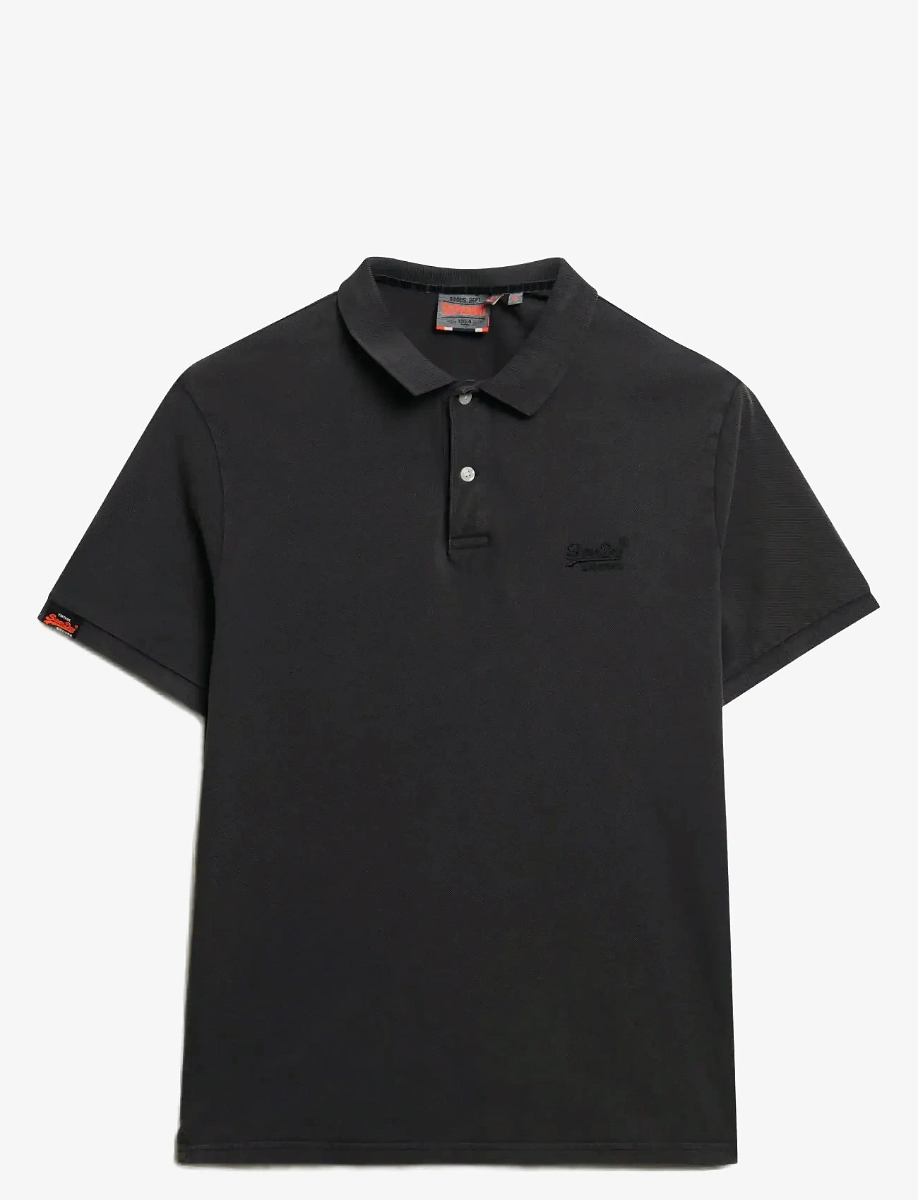 Superdry - VINT DESTROY POLO - destroy black - 1
