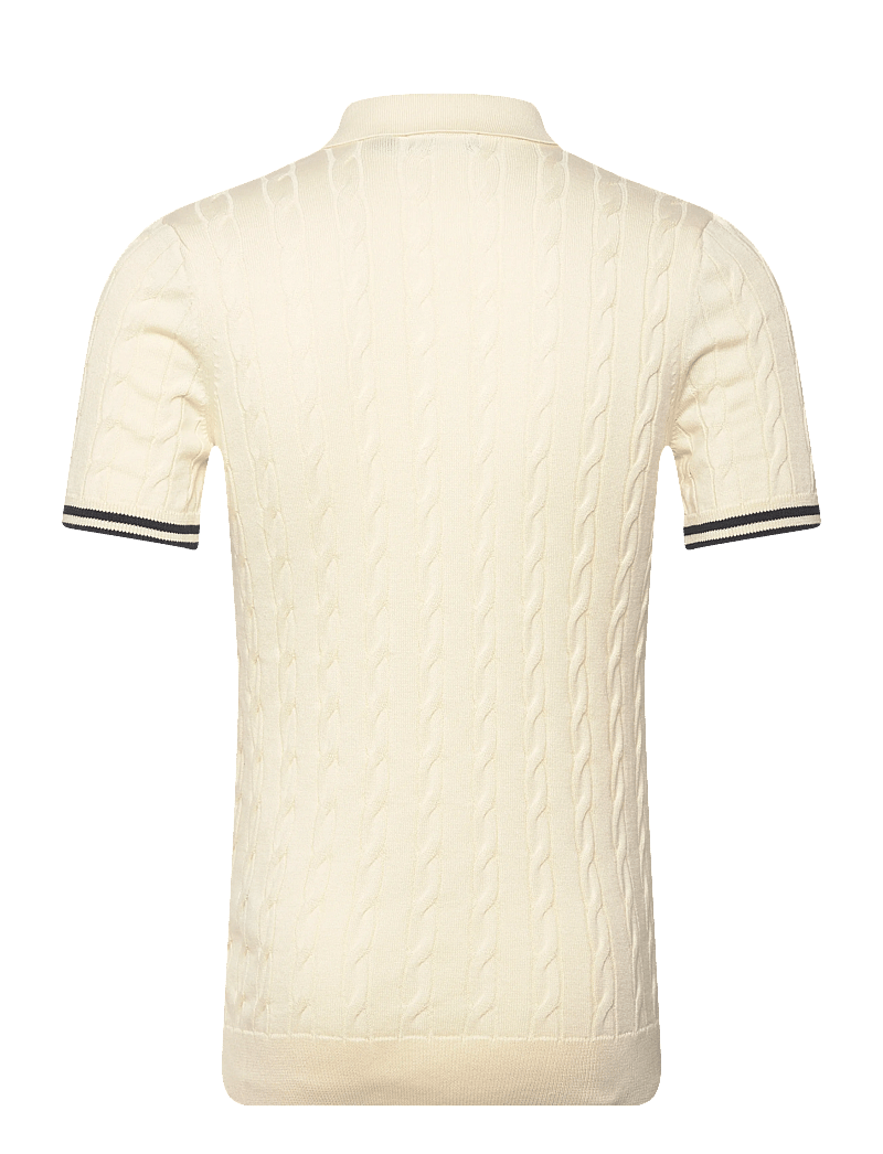 Superdry - KNITTED TEXTURE S/S POLO - gestrickte polohemden - classic cream - 2