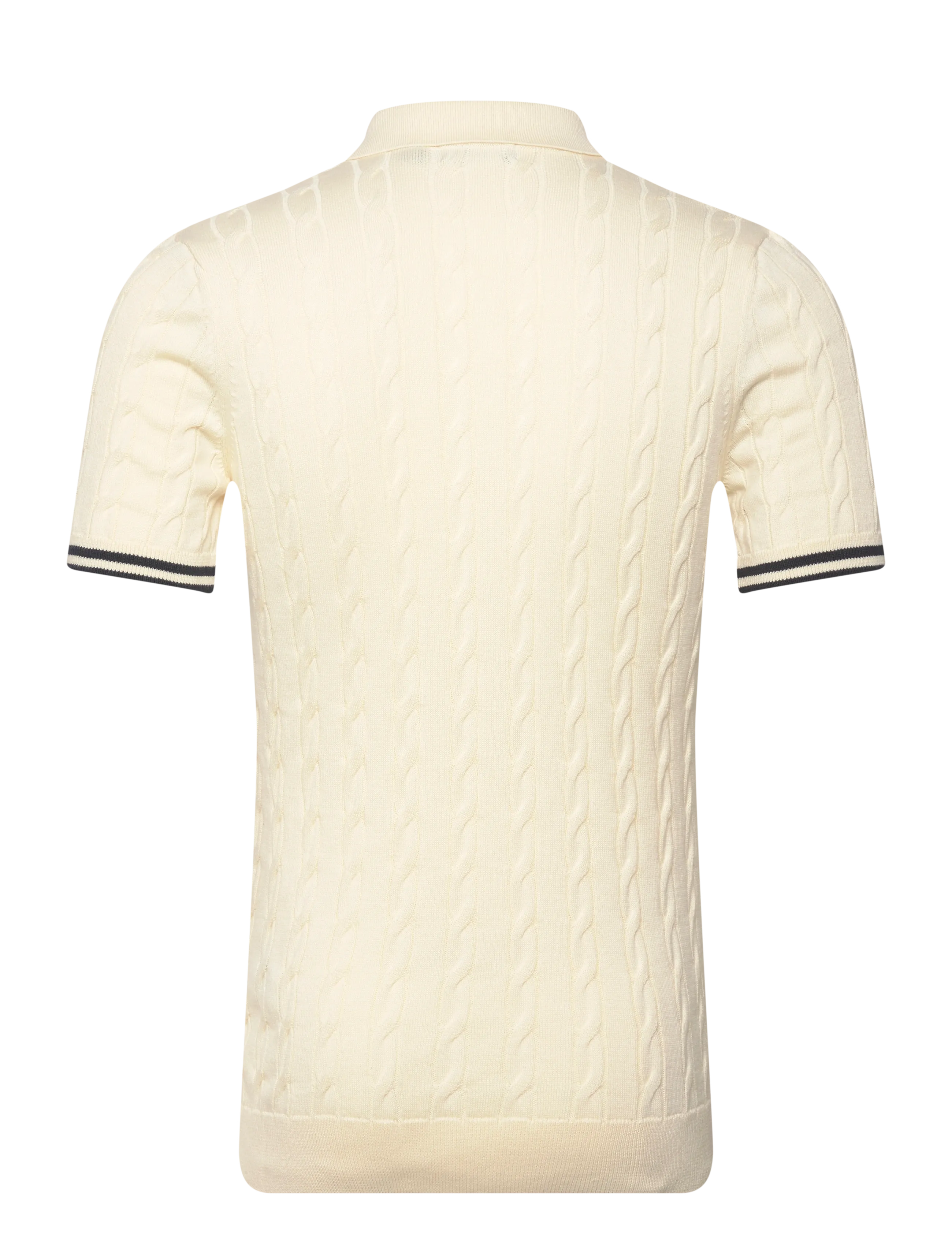 Superdry - KNITTED TEXTURE S/S POLO - classic cream - 2