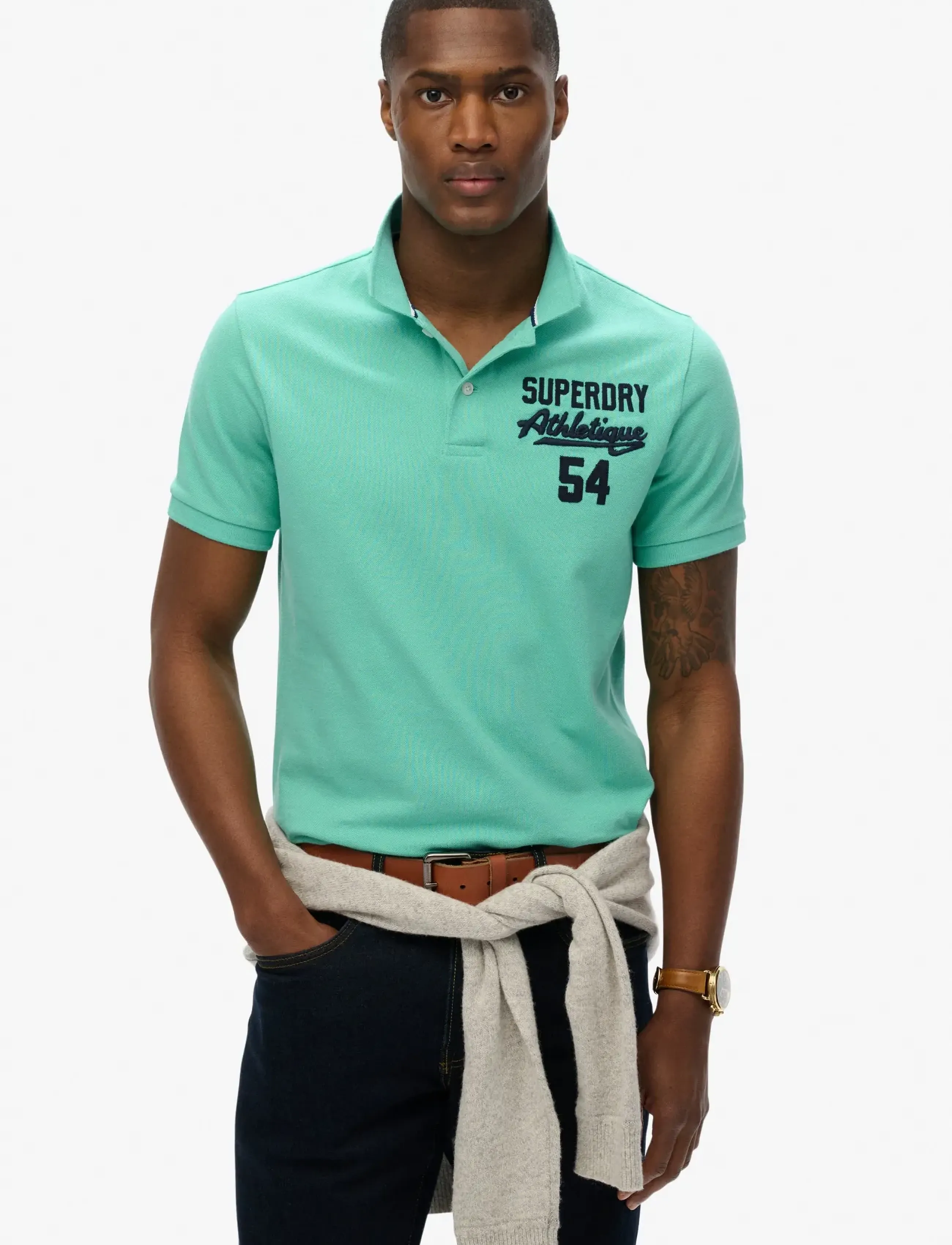 Superdry APPLIQUE CLASSIC FIT POLO - Kläder - HOT MINT / green
