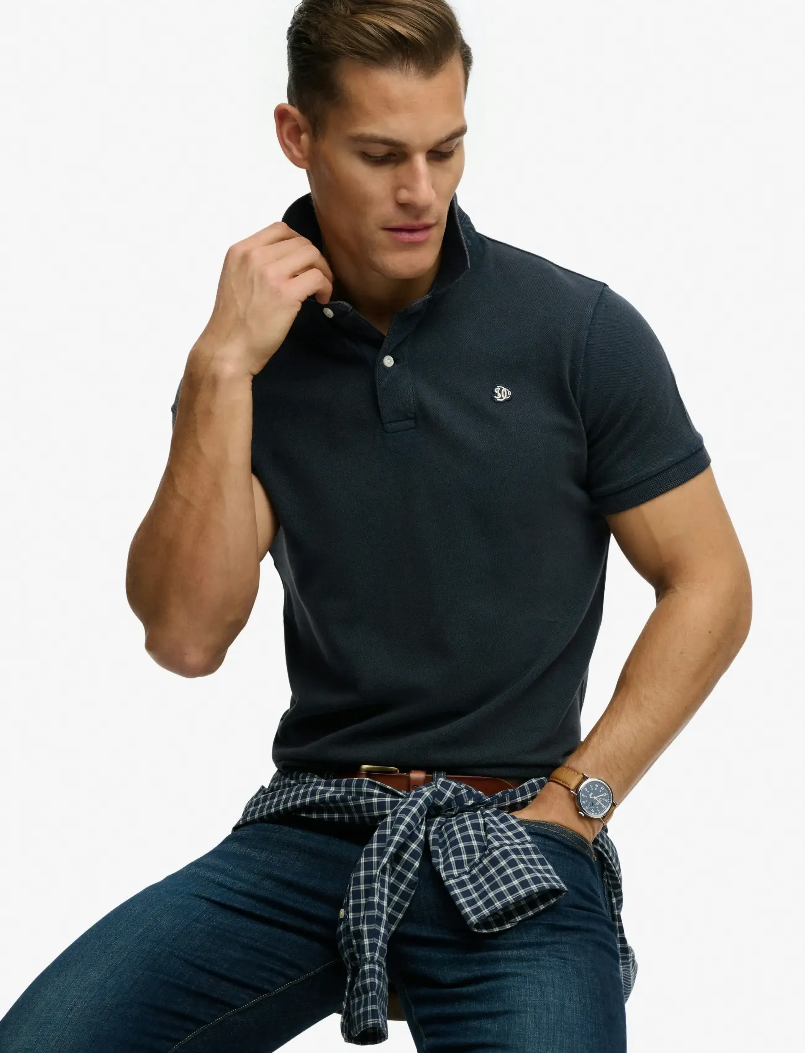 Superdry - VINTAGE DESTROY POLO - eclipse navy - 4