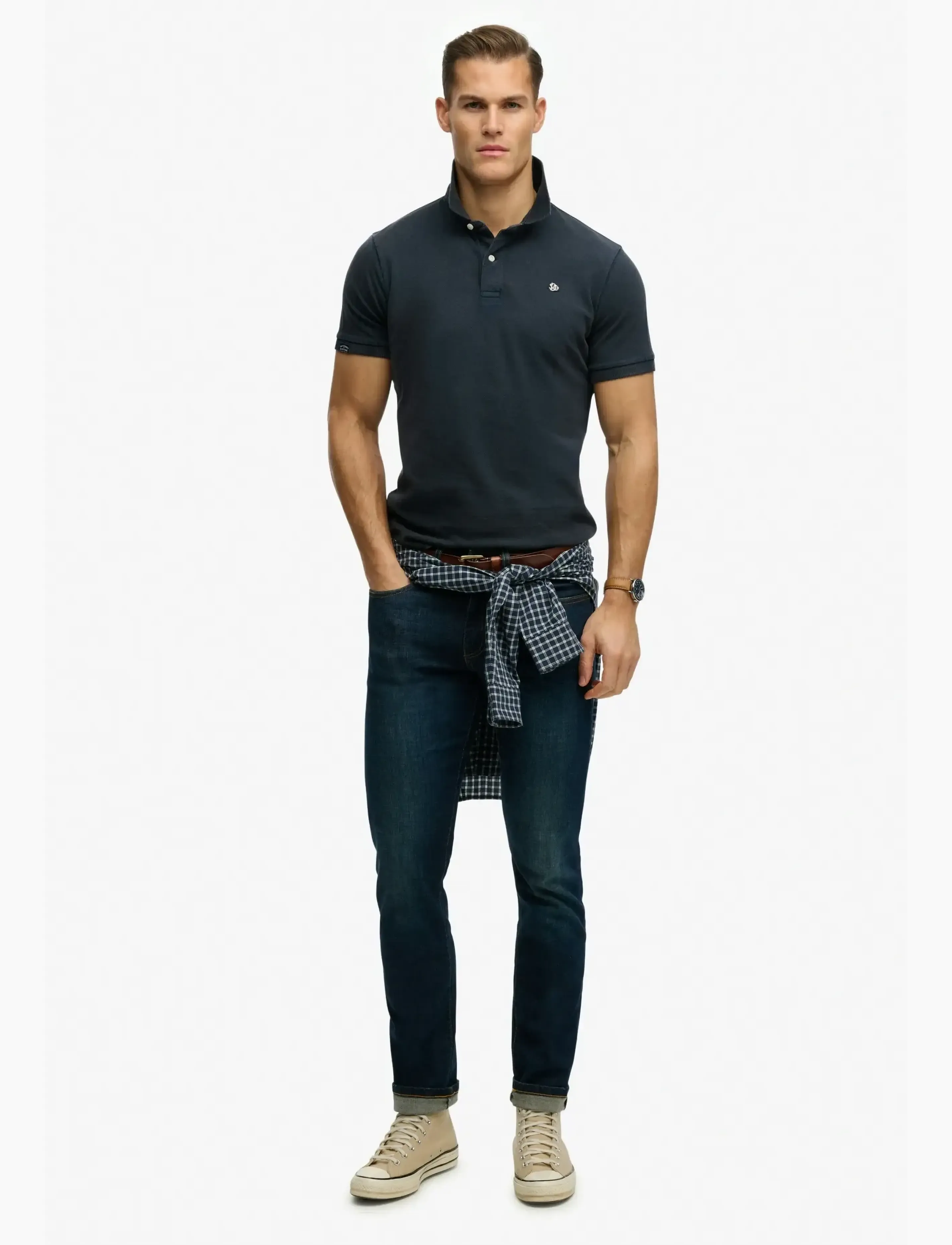Superdry - VINTAGE DESTROY POLO - eclipse navy - 5