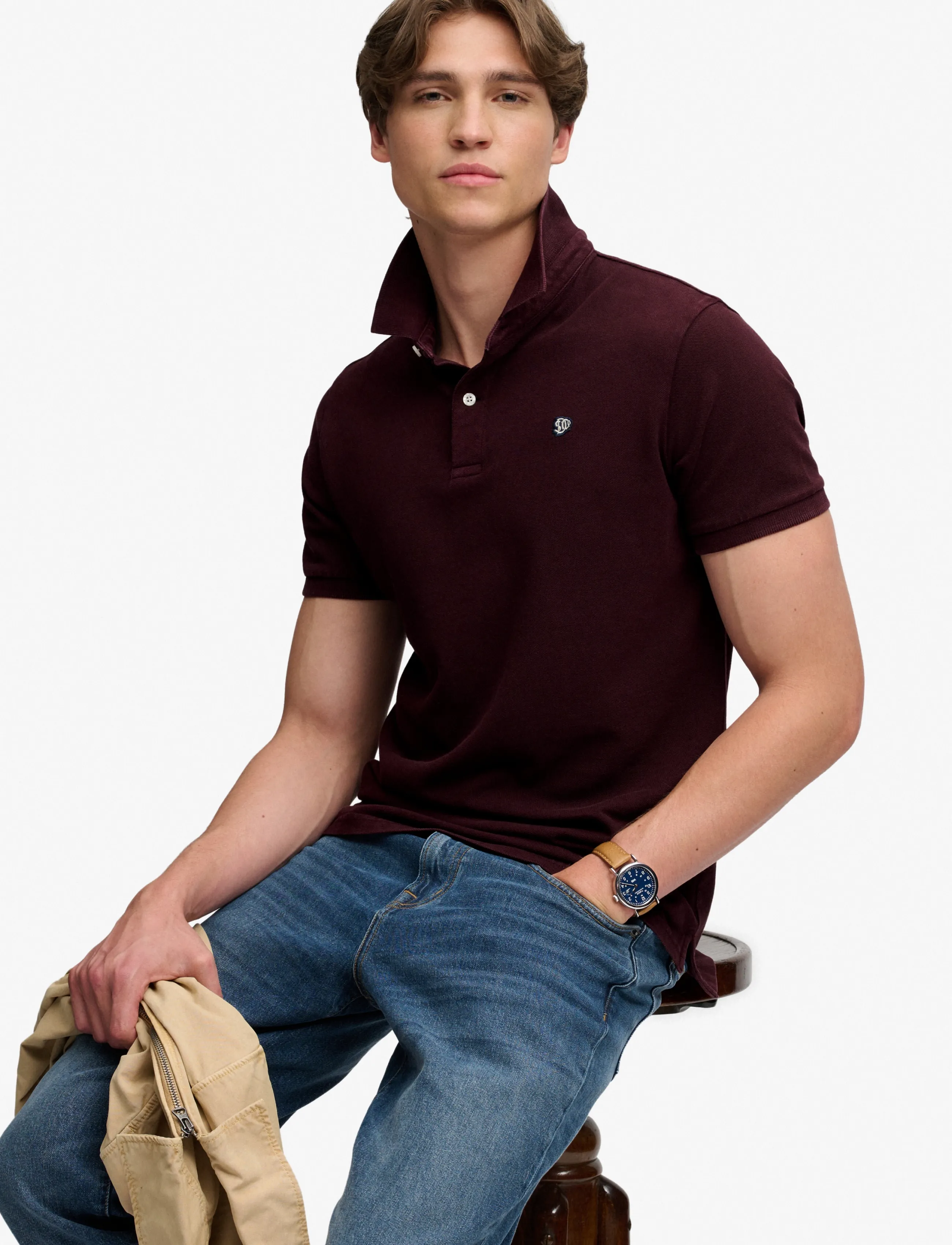 Superdry - VINTAGE DESTROY POLO - kortærmede poloer - winter port - 3