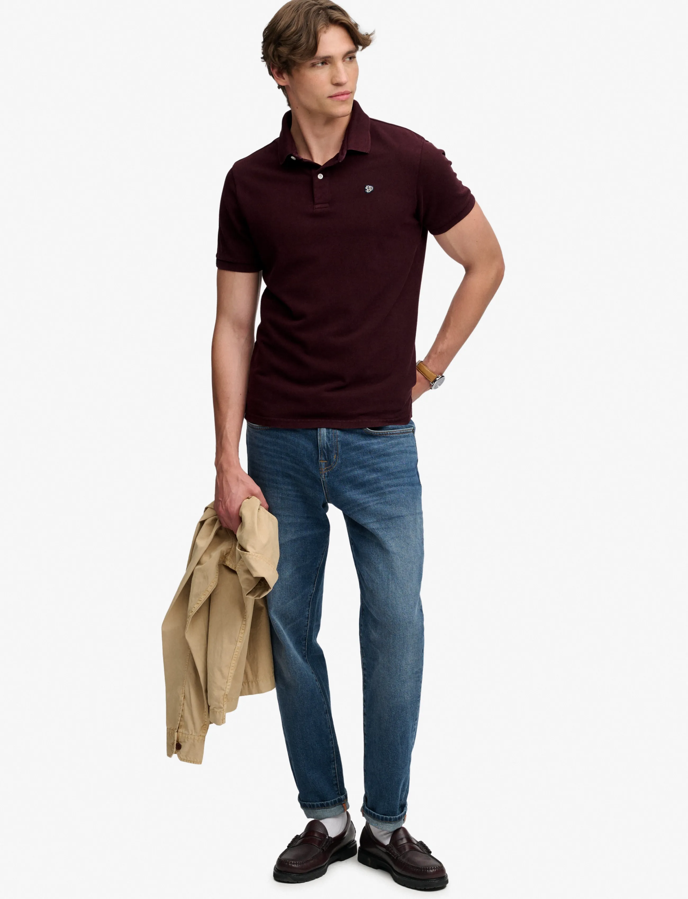 Superdry - VINTAGE DESTROY POLO - kortærmede poloer - winter port - 4