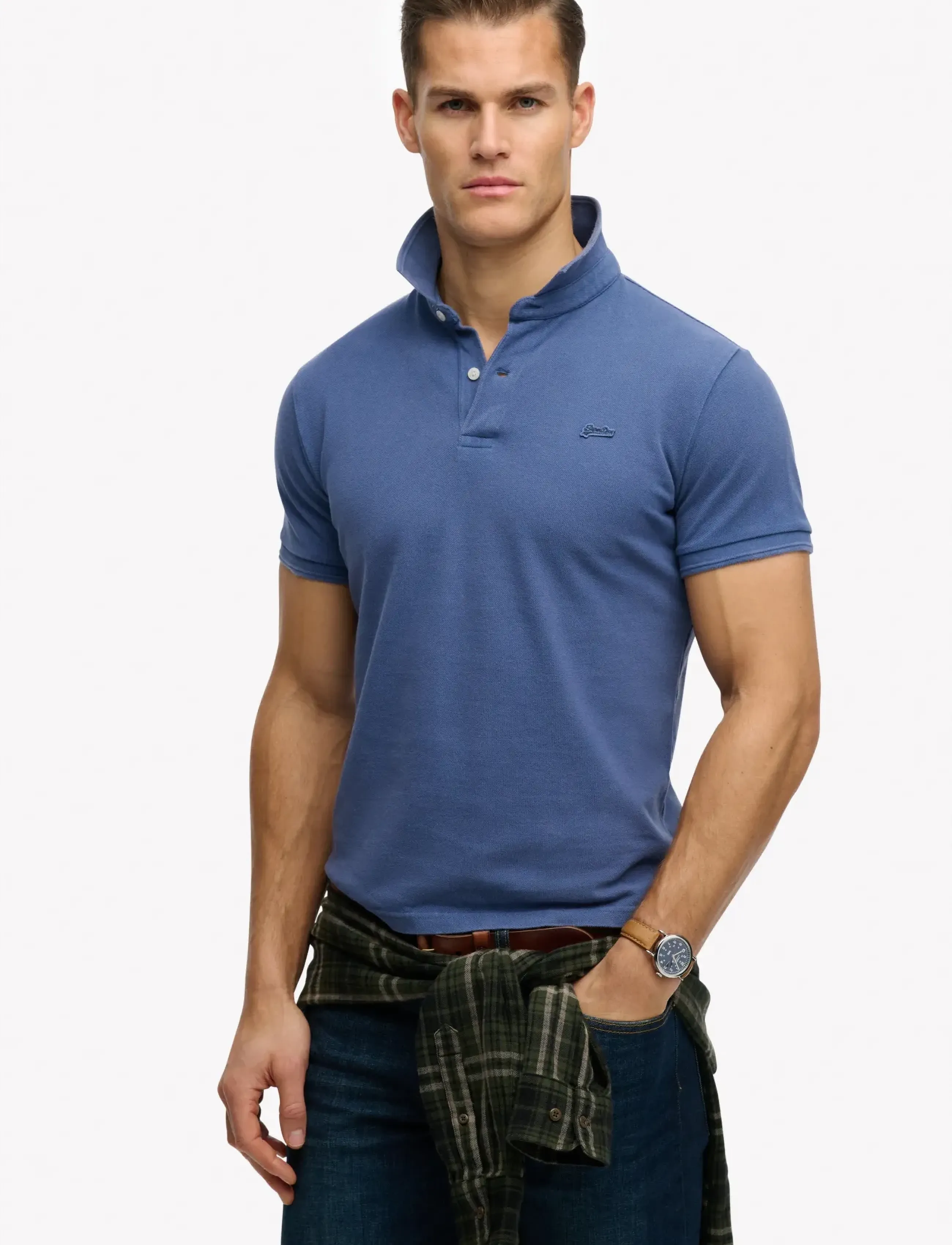 Superdry CLASSIC PIQUE POLO - Poloshirts - BAY BLUE / blue
