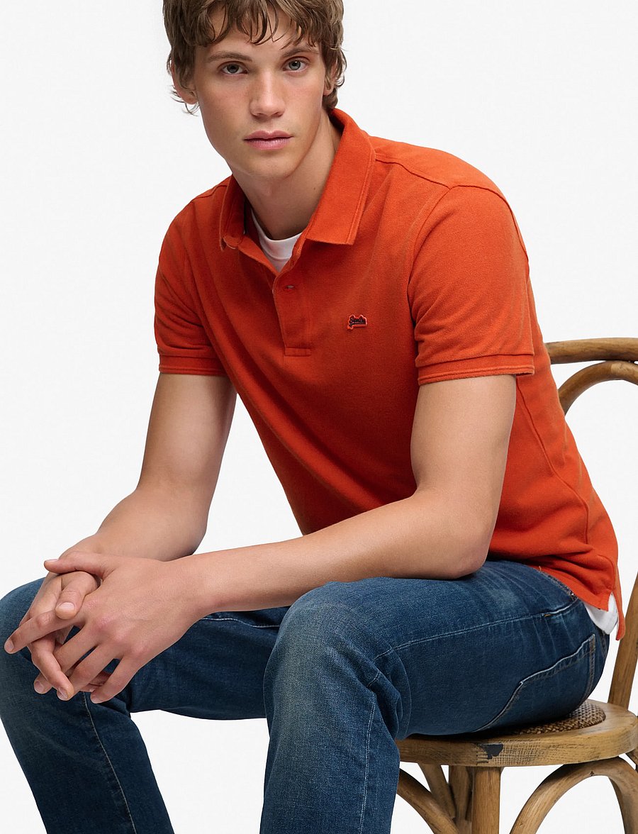 Superdry - CLASSIC PIQUE POLO - kurzärmelig - denim co rust orange - 5