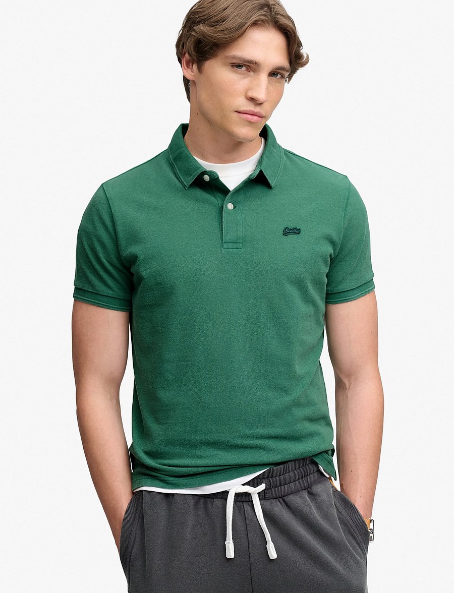 Superdry - CLASSIC PIQUE POLO - kortärmade pikéer - light fern green - 0