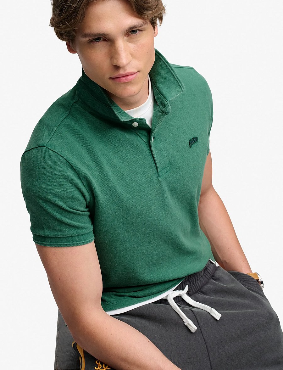 Superdry - CLASSIC PIQUE POLO - kortärmade pikéer - light fern green - 3