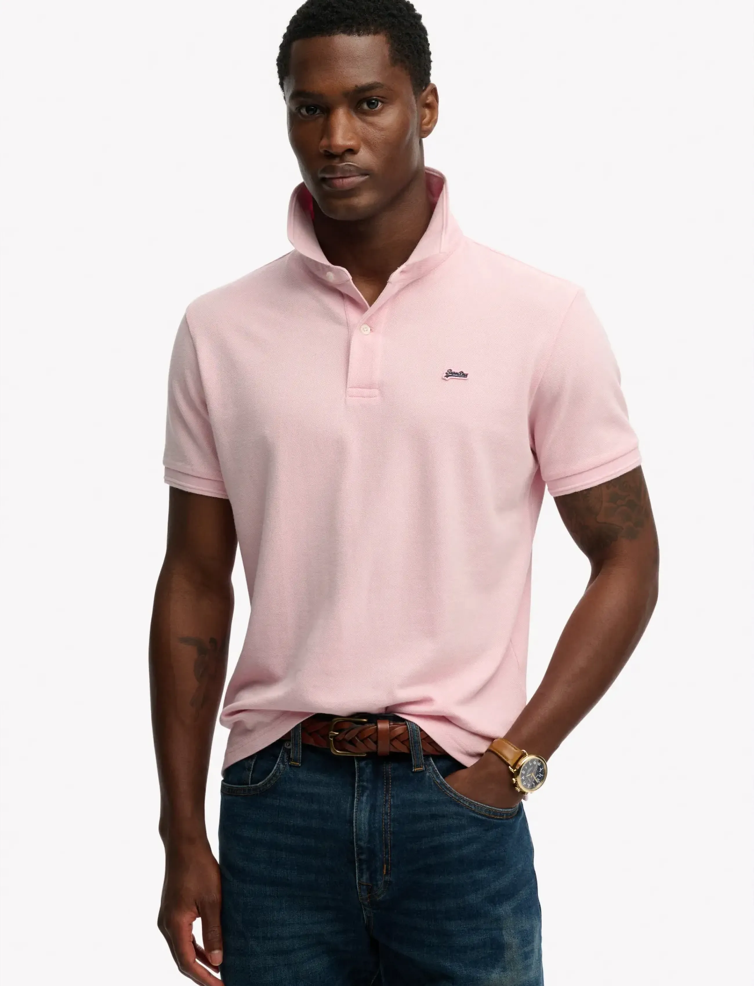 Superdry CLASSIC PIQUE POLO - Pikeepaidat - MONTAUK PINK / pink/rose