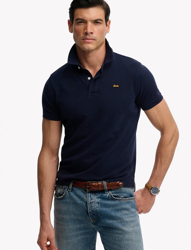 Superdry - CLASSIC PIQUE POLO - kurzärmelig - rich navy - 0