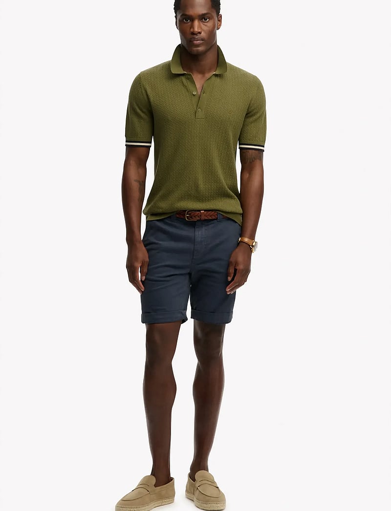 Superdry - KNITTED TEXTURE S/S POLO - kortärmade pikéer - classic olive - 4