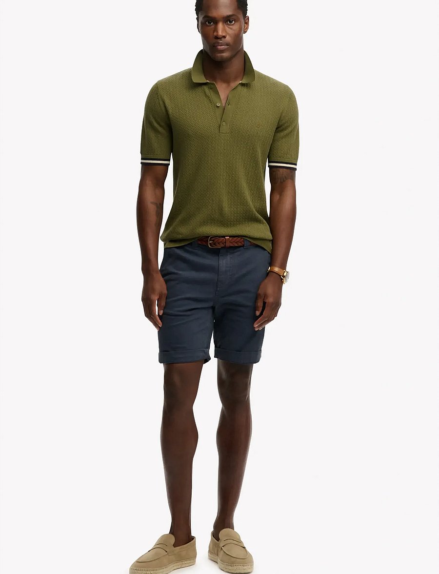 Superdry - KNITTED TEXTURE S/S POLO - kurzärmelig - classic olive - 4