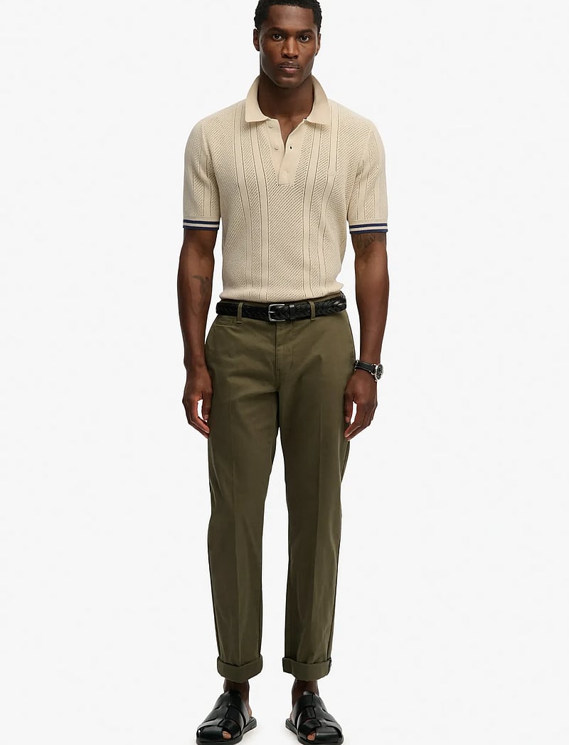 Superdry - KNITTED TEXTURE S/S POLO - kurzärmelig - oatmeal beige - 4