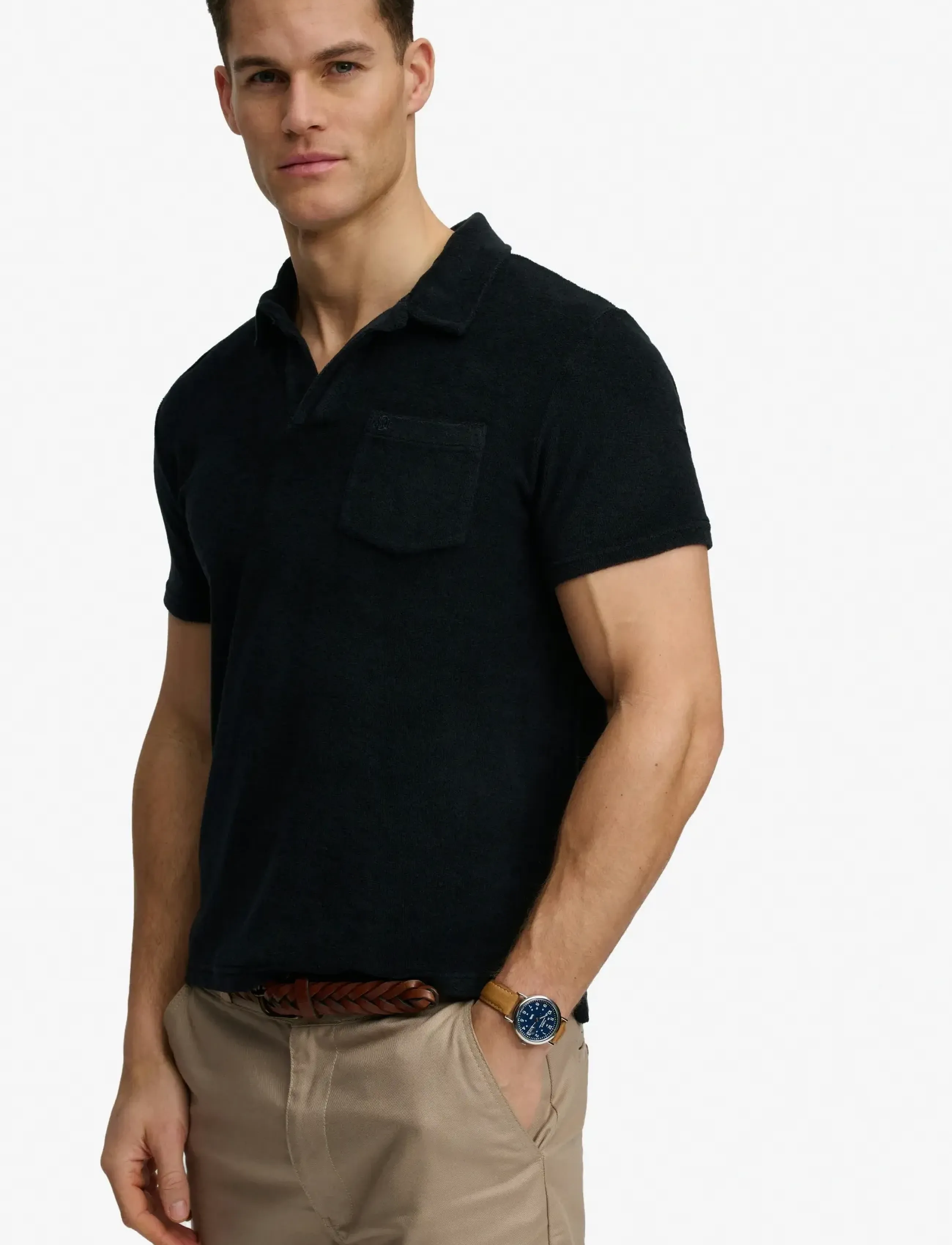 Superdry - TOWELLING POLO - short-sleeved polos - eclipse navy - 5