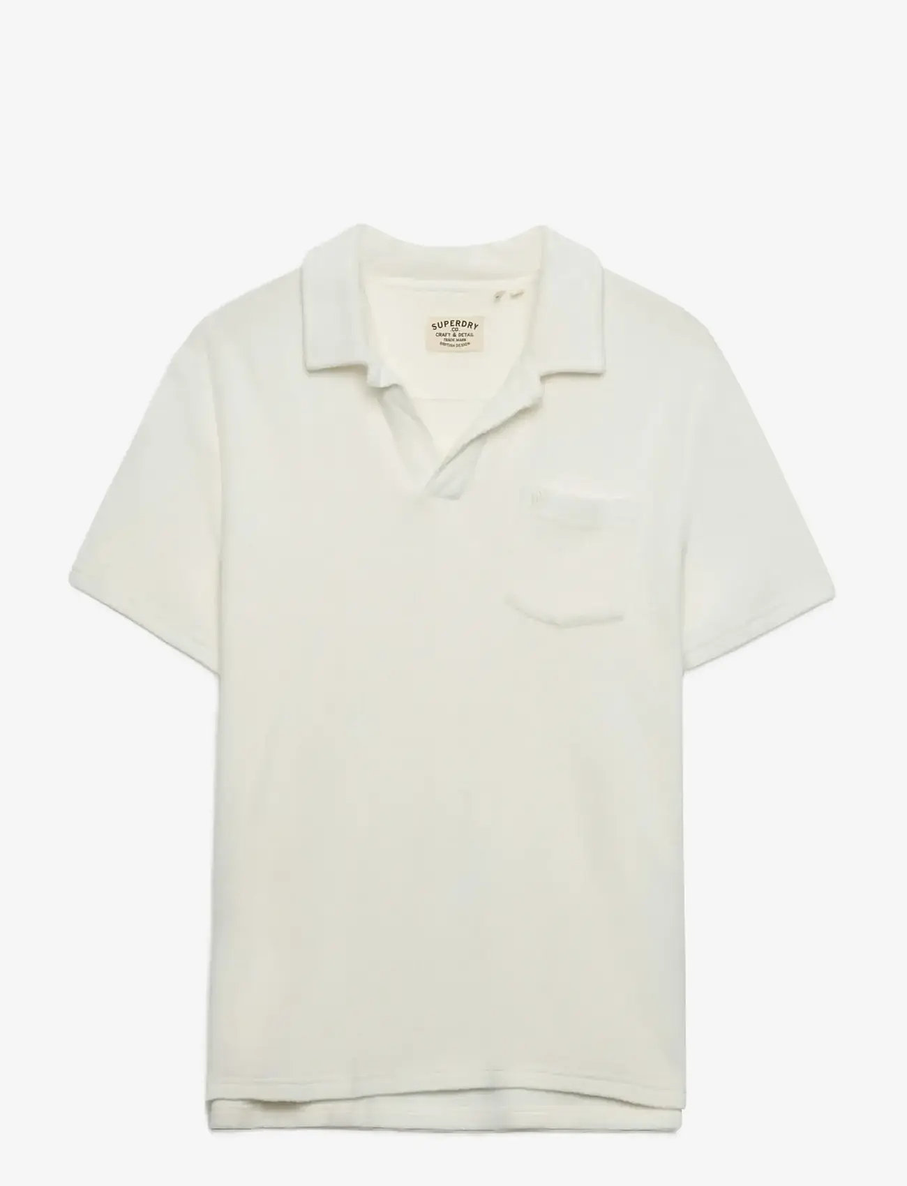 Superdry - TOWELLING POLO - kortärmade pikéer - vintage off white - 1