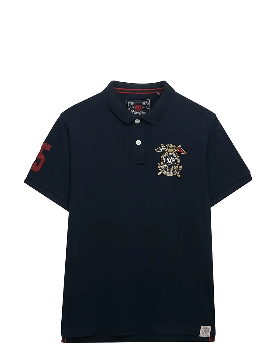 Superdry - CREST POLO - kortærmede poloer - darkest navy - 1