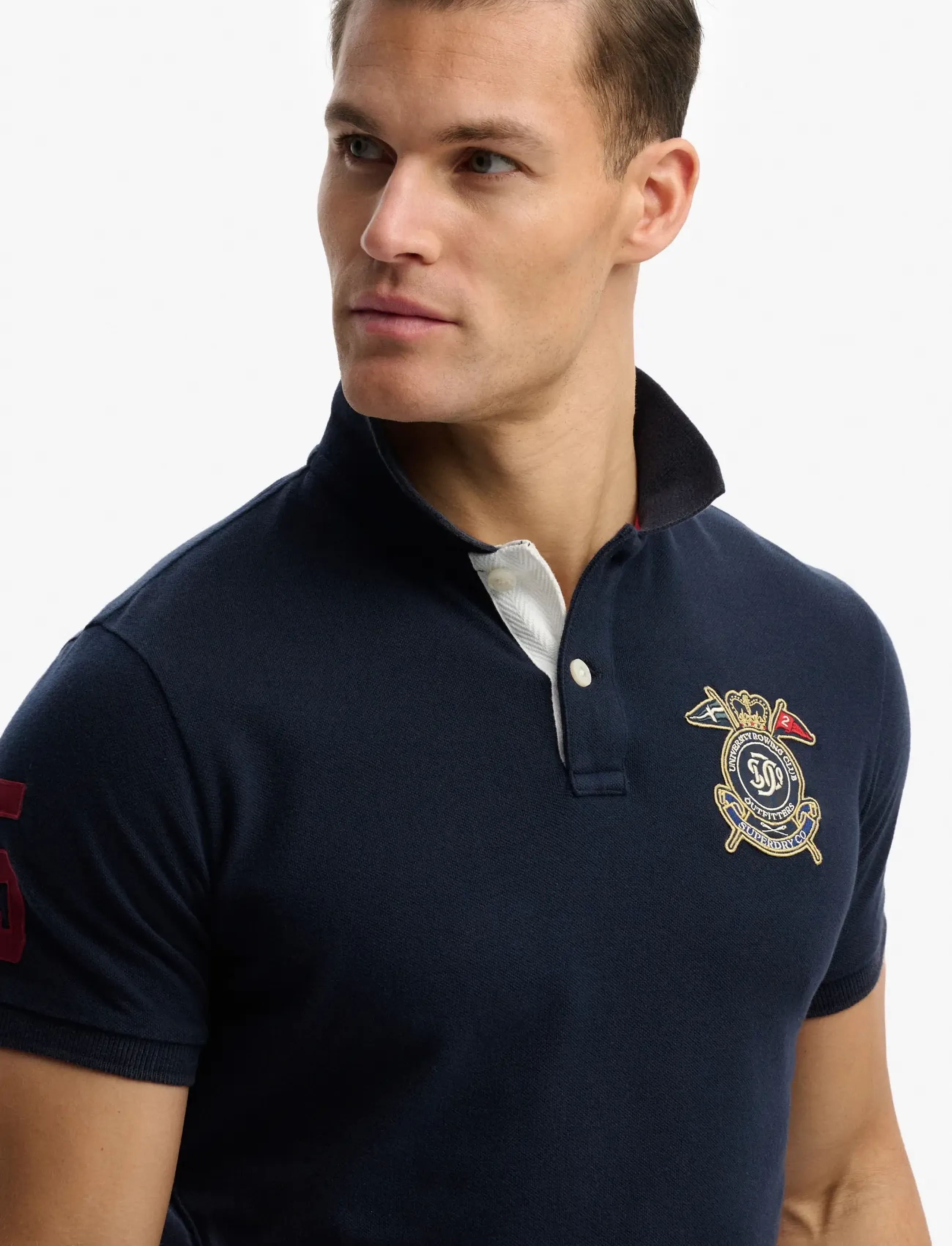 Superdry - CREST POLO - kortärmade pikéer - darkest navy - 5