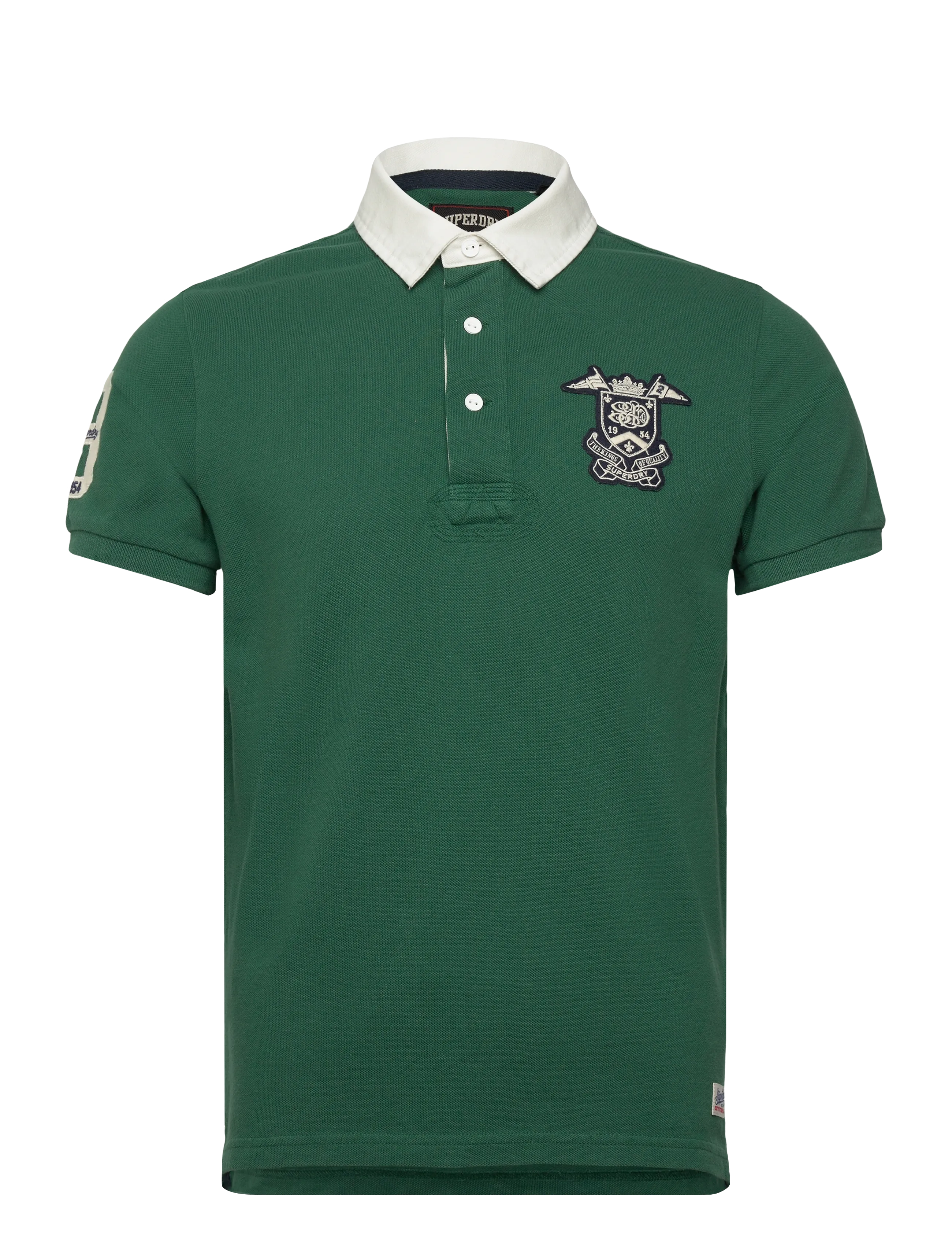 Superdry VINTAGE PIQUE RUGBY POLO - Pikéer - HUNTER GREEN / green