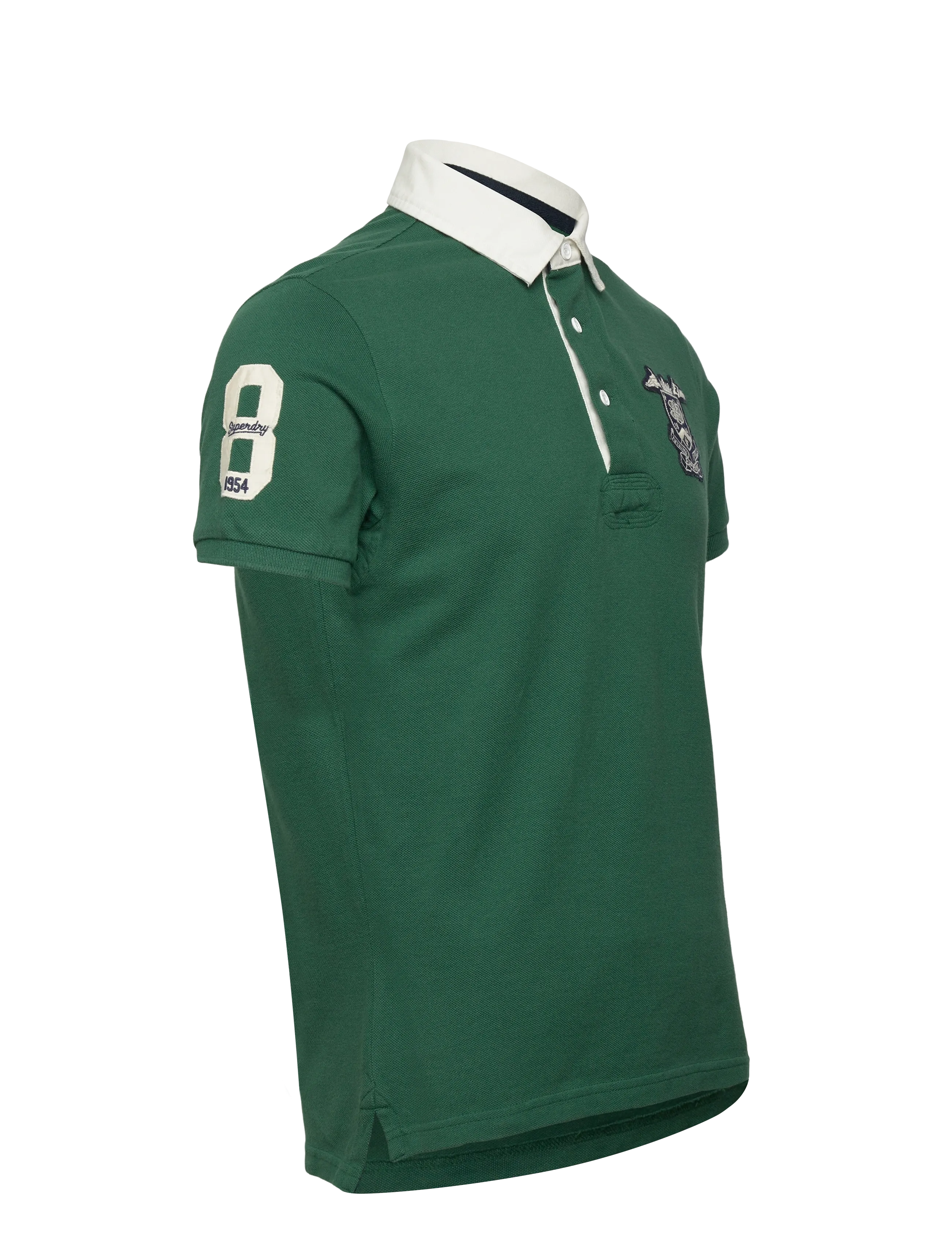 Superdry VINTAGE PIQUE RUGBY POLO - Pikéer - HUNTER GREEN / green