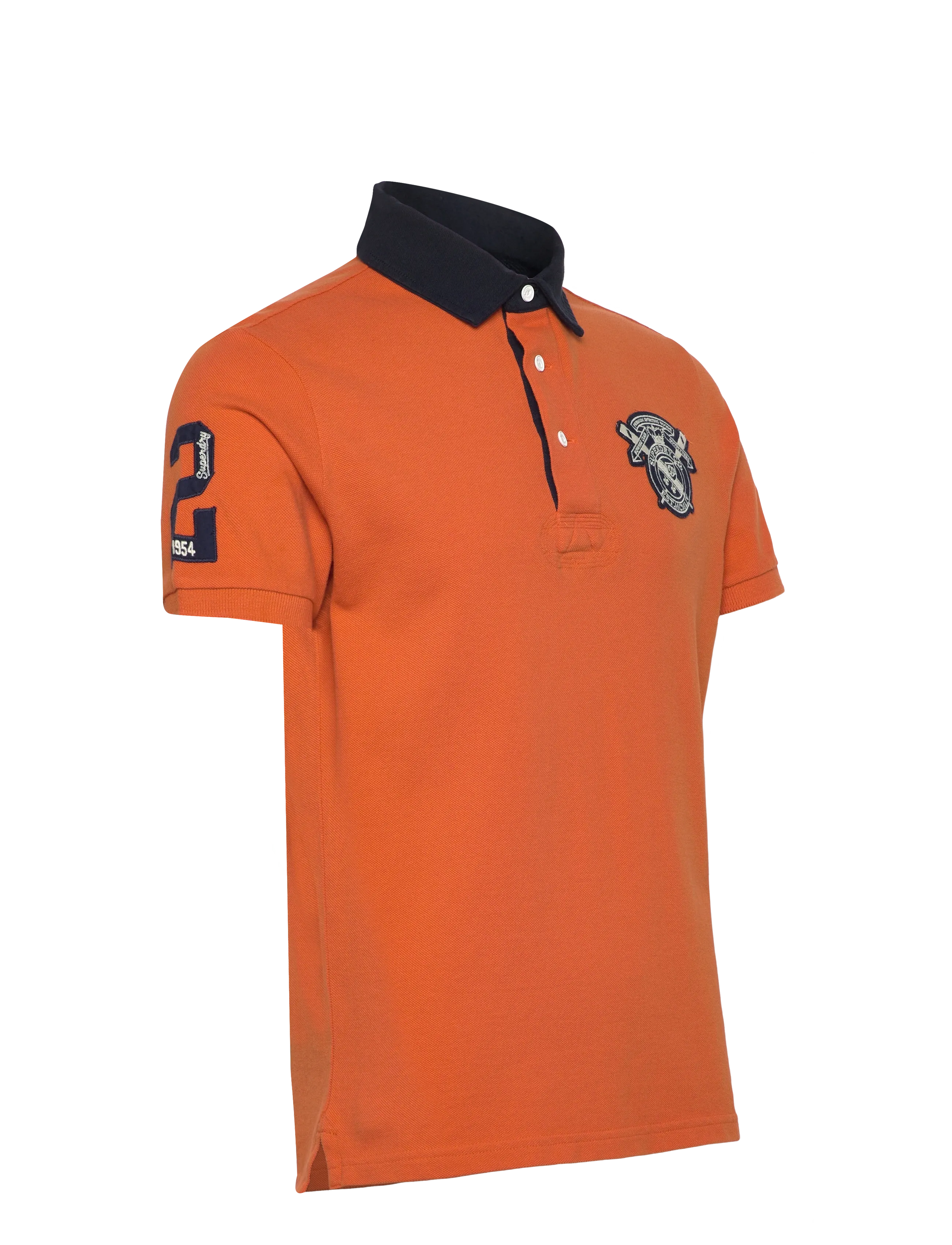 Superdry - VINTAGE PIQUE RUGBY POLO - kortärmade pikéer - prep orange - 3