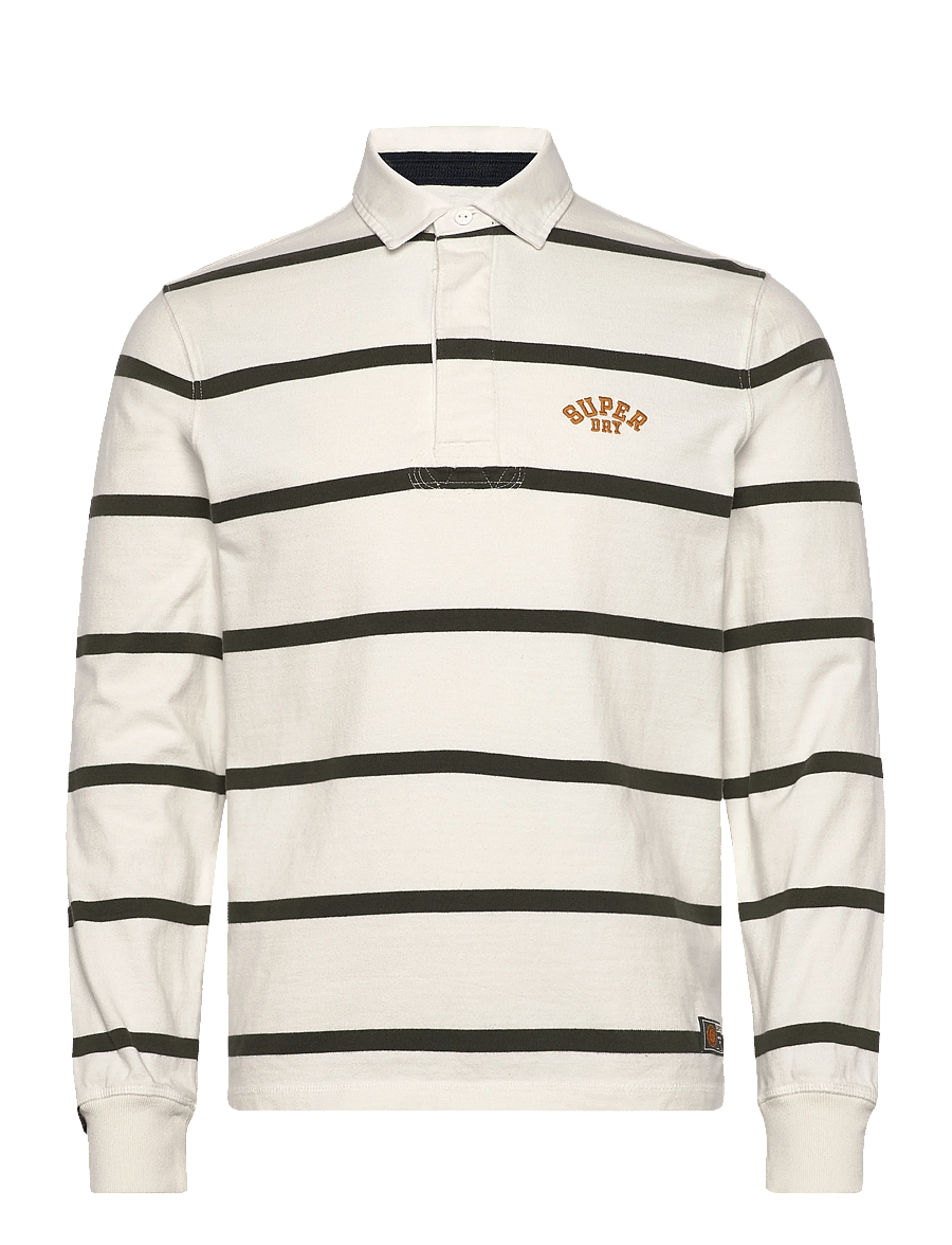 Superdry - VINTAGE ATHLETIC STRIPE RUGBY - langärmelig - athletic white stripe - 1