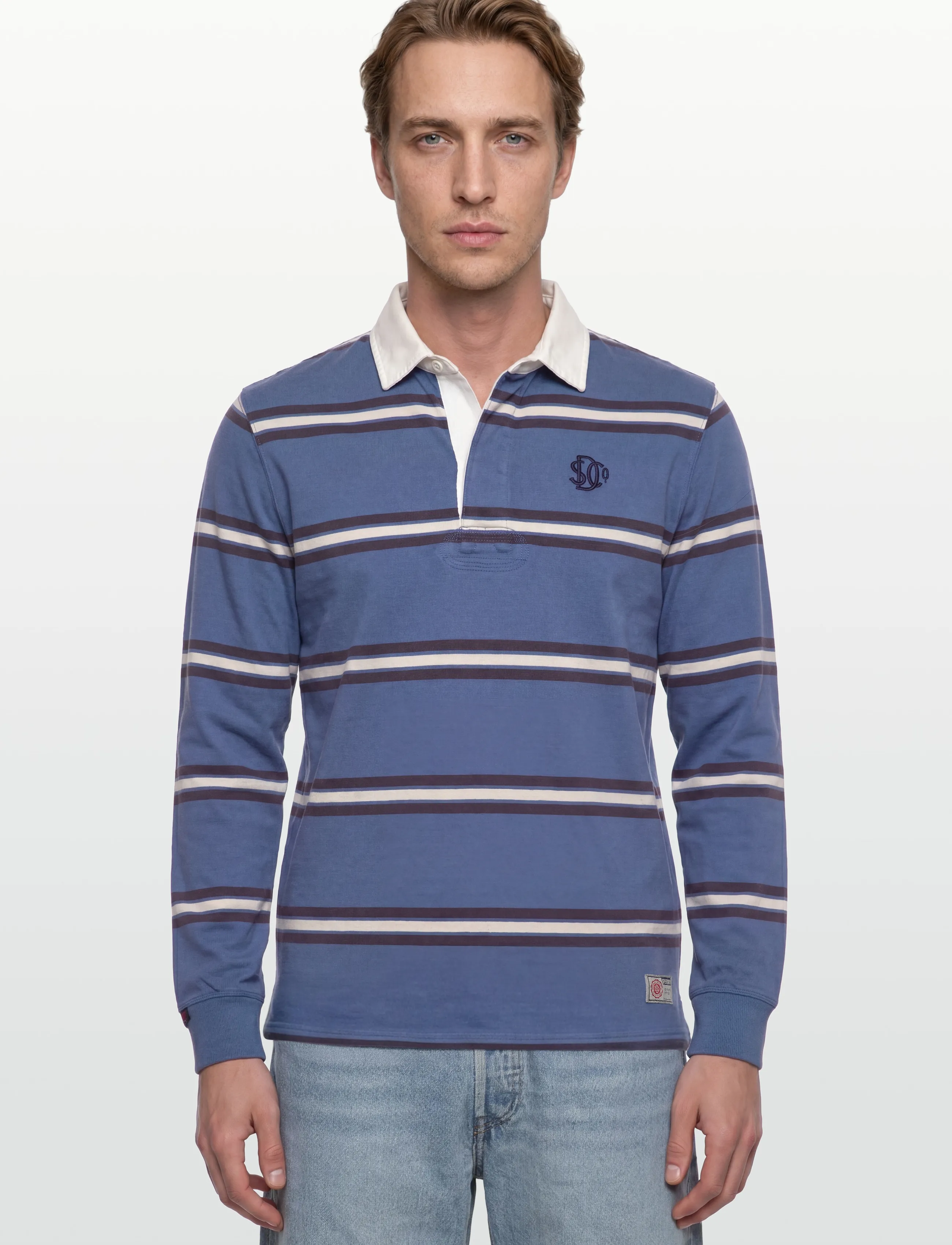 Superdry - VINTAGE ATHLETIC STRIPE RUGBY - long-sleeved polos - blue stripe - 3