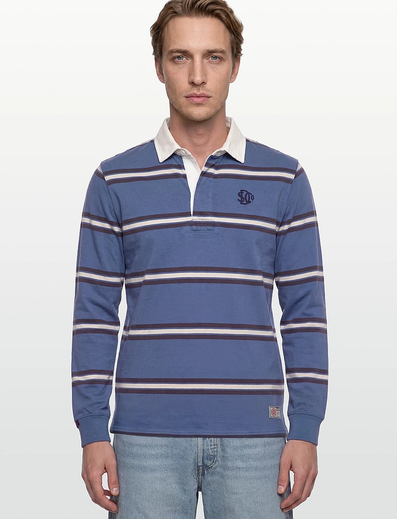 Superdry - VINTAGE ATHLETIC STRIPE RUGBY - langärmelig - blue stripe - 3