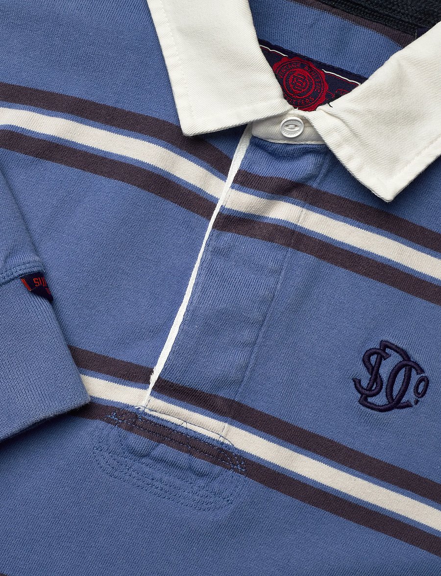 Superdry - VINTAGE ATHLETIC STRIPE RUGBY - langärmelig - blue stripe - 5