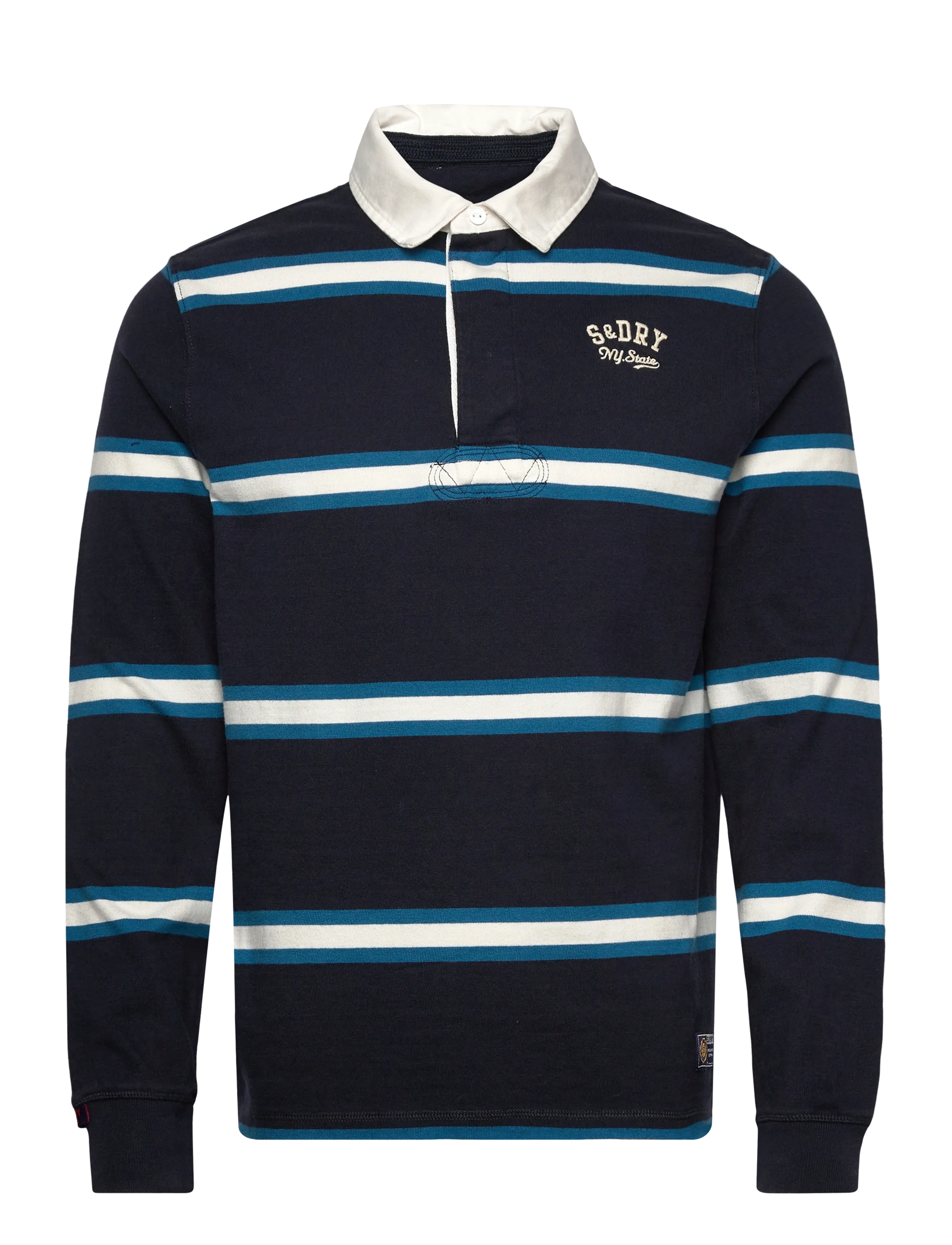 Superdry VINTAGE ATHLETIC STRIPE RUGBY - Superdry - NAVY STRIPE / navy