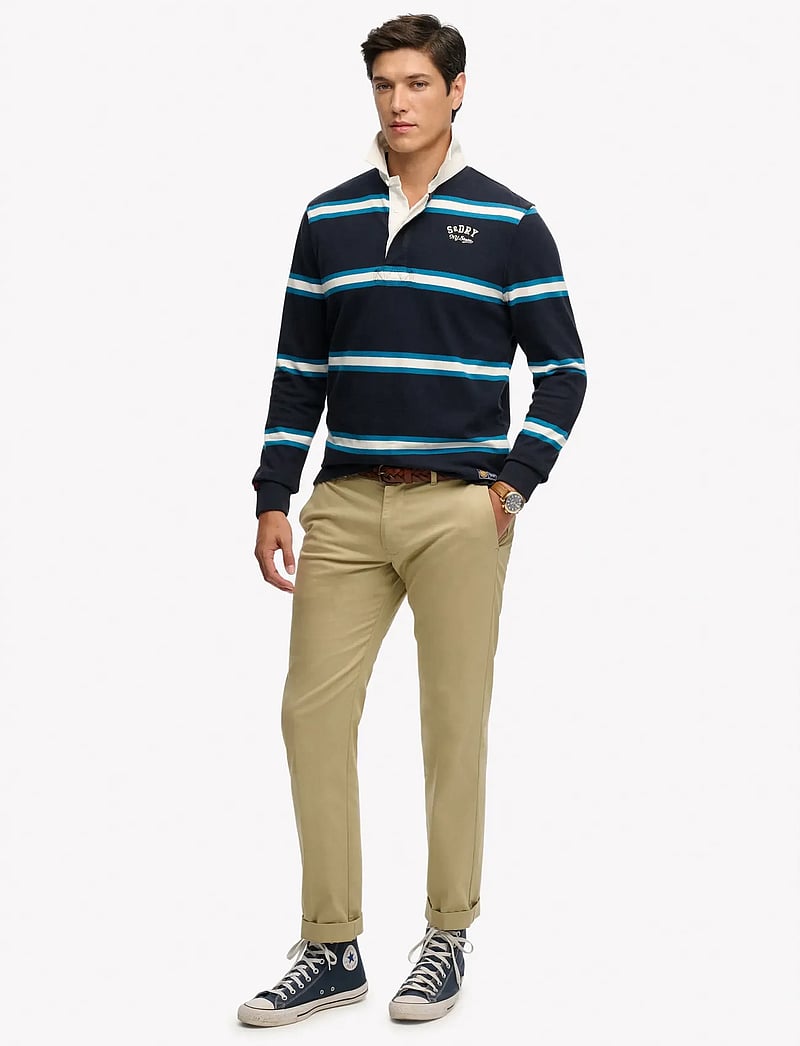 Superdry - VINTAGE ATHLETIC STRIPE RUGBY - langärmelig - navy stripe - 5