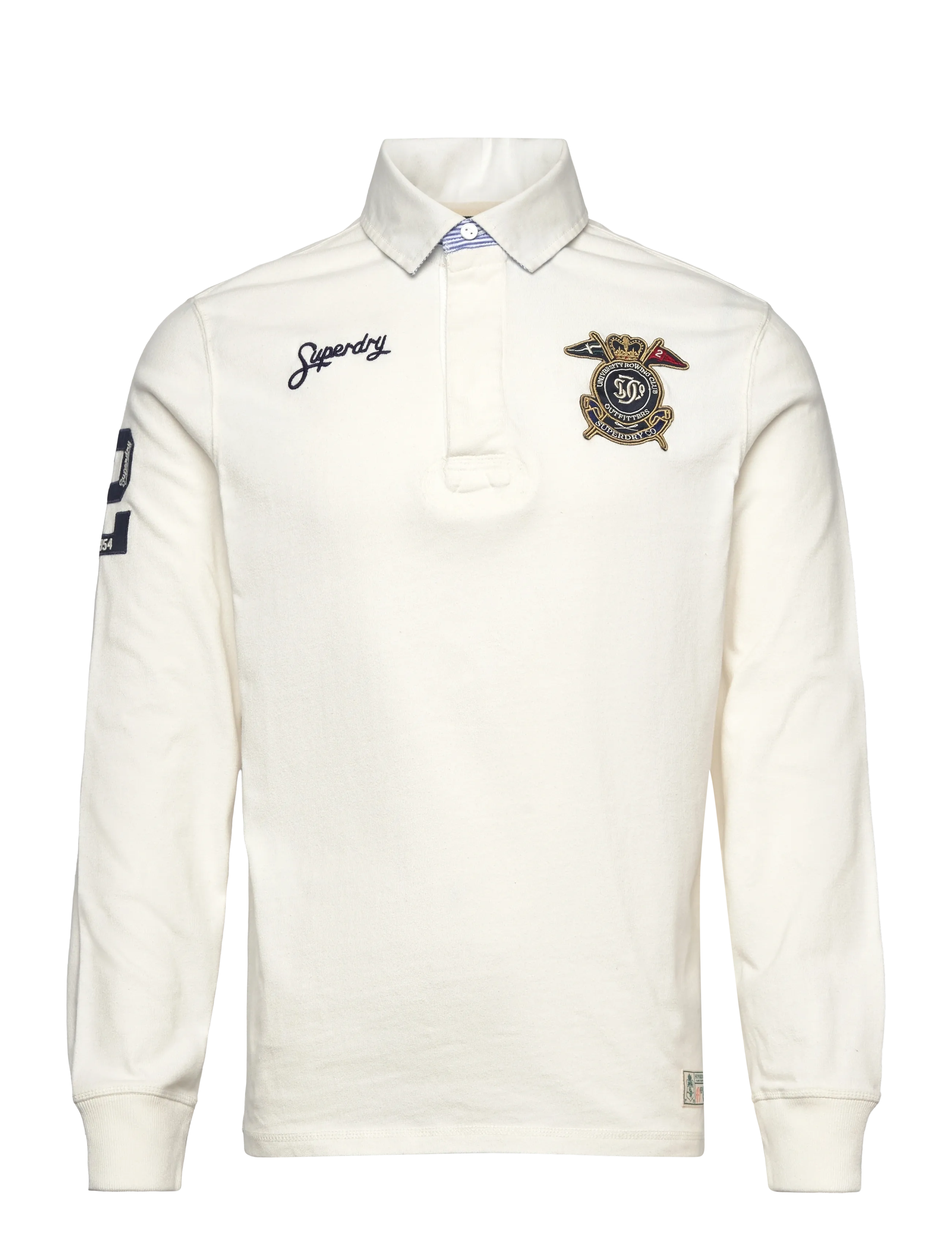Superdry DOUBLE EMBLEM RUGBY - Clothing - CHALK WHITE / white