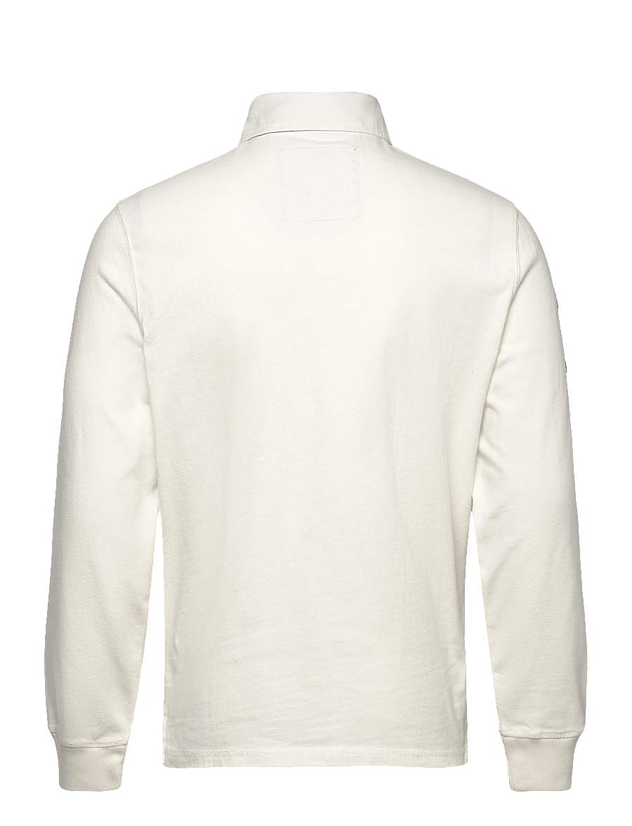 Superdry - DOUBLE EMBLEM RUGBY - langærmede poloer - chalk white - 2