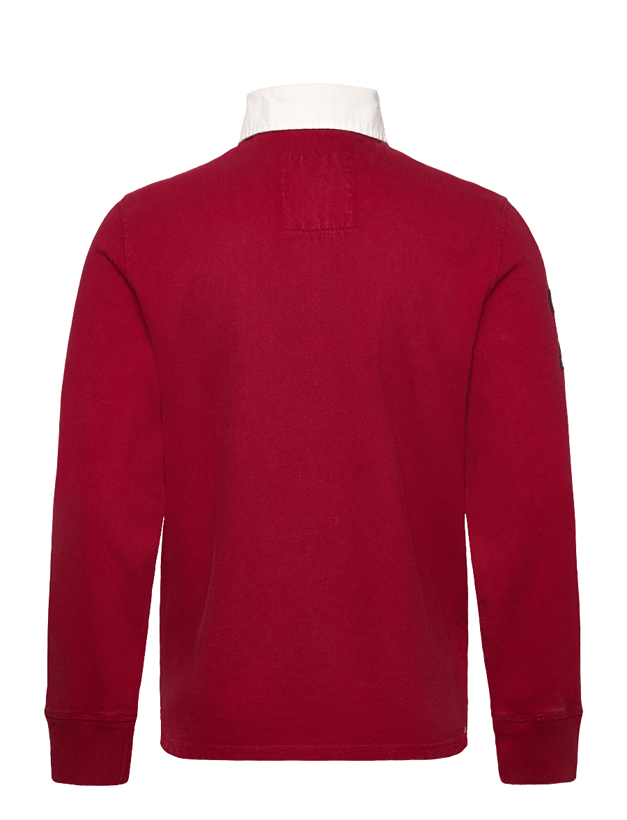Superdry - DOUBLE EMBLEM RUGBY - pikkade varrukatega polod - prep red - 2