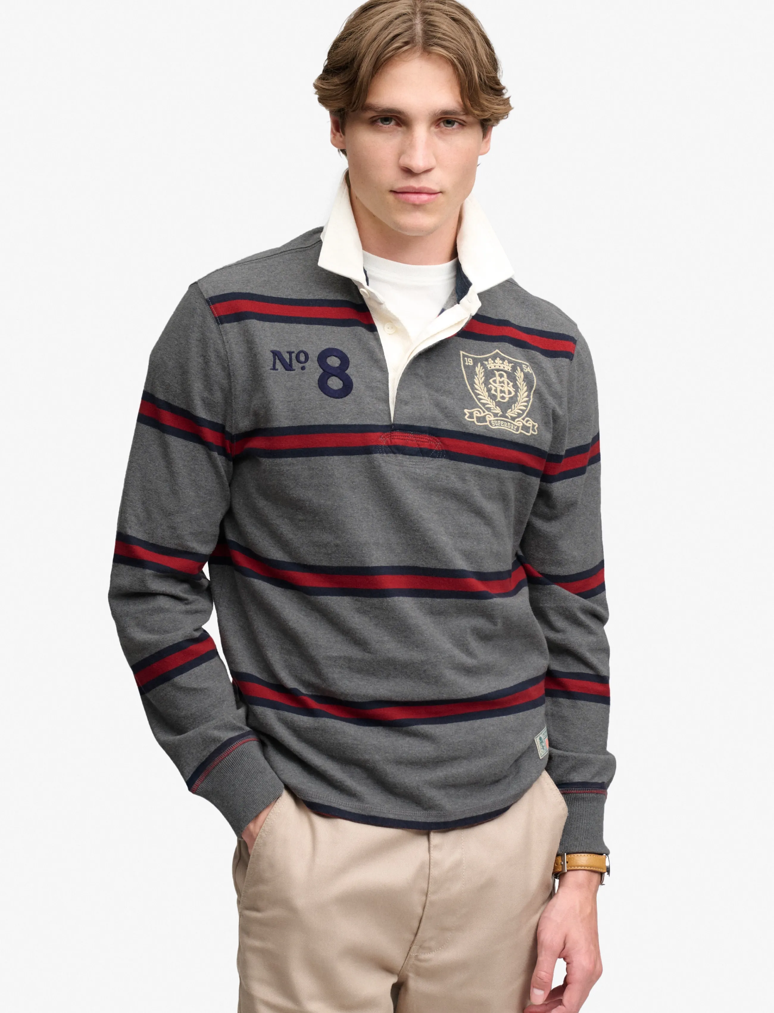 Double Emblem Stripe Rugby