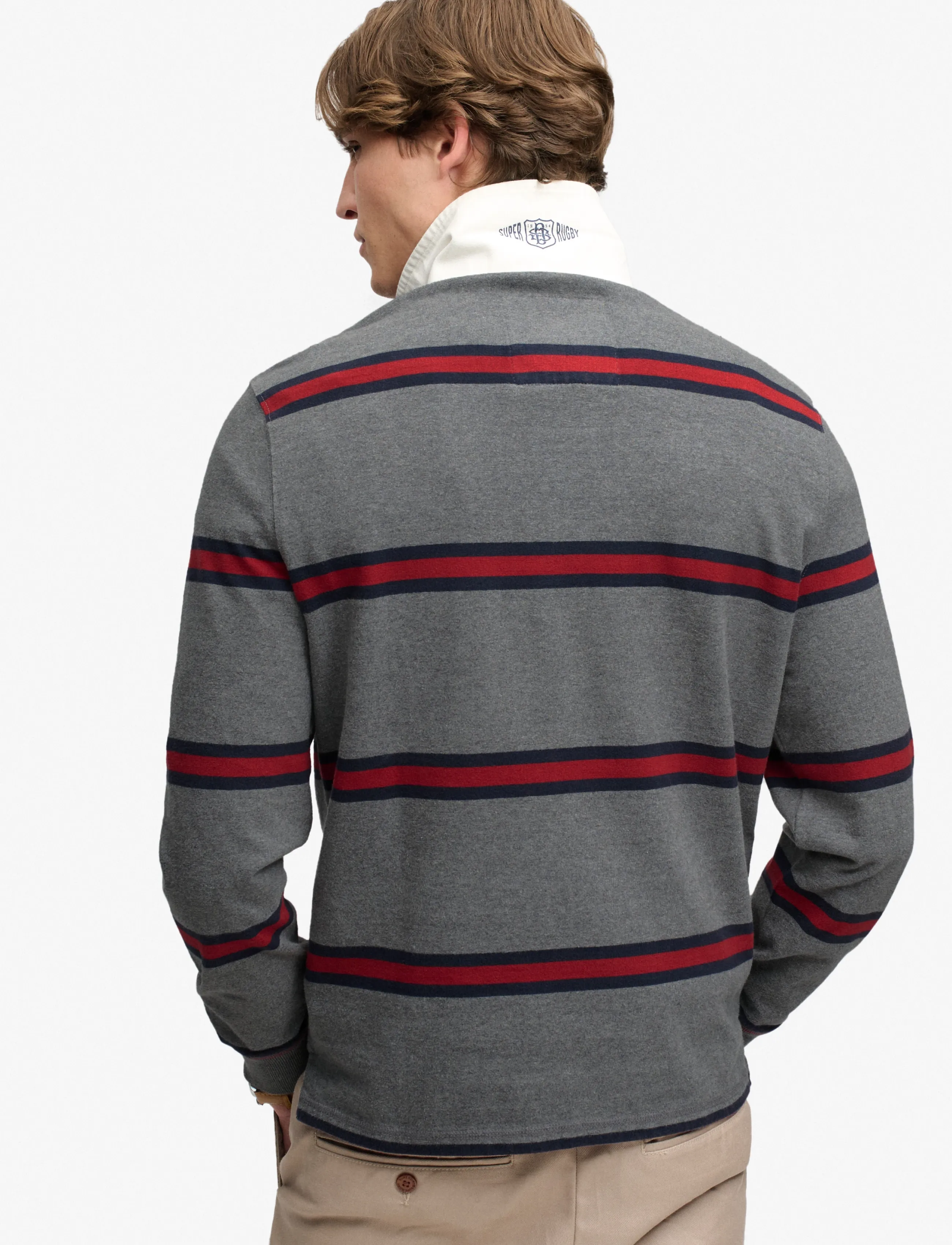 Double Emblem Stripe Rugby 6