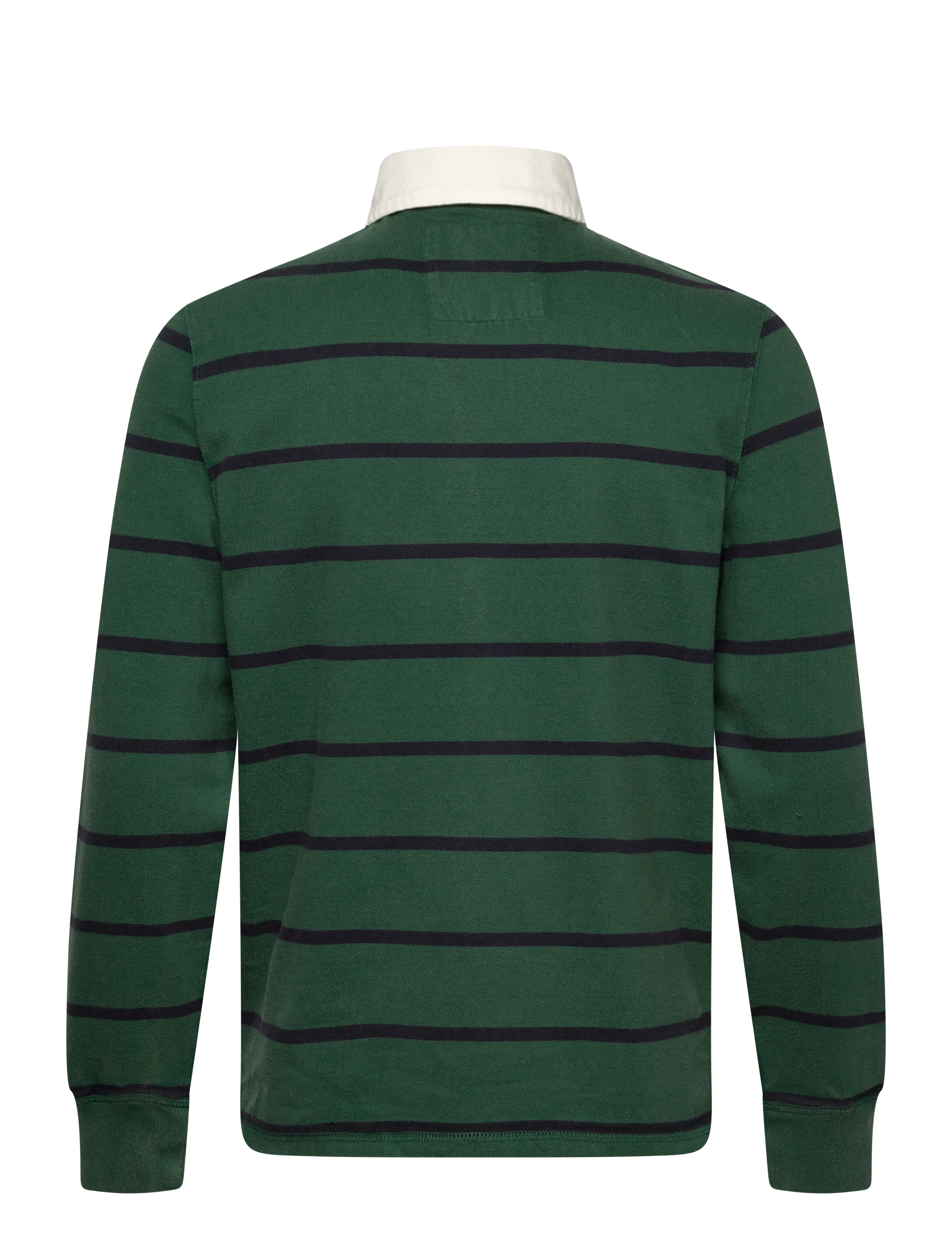 Superdry - DOUBLE EMBLEM STRIPE RUGBY - langerma pólóbolir - hunter green stripe - 2
