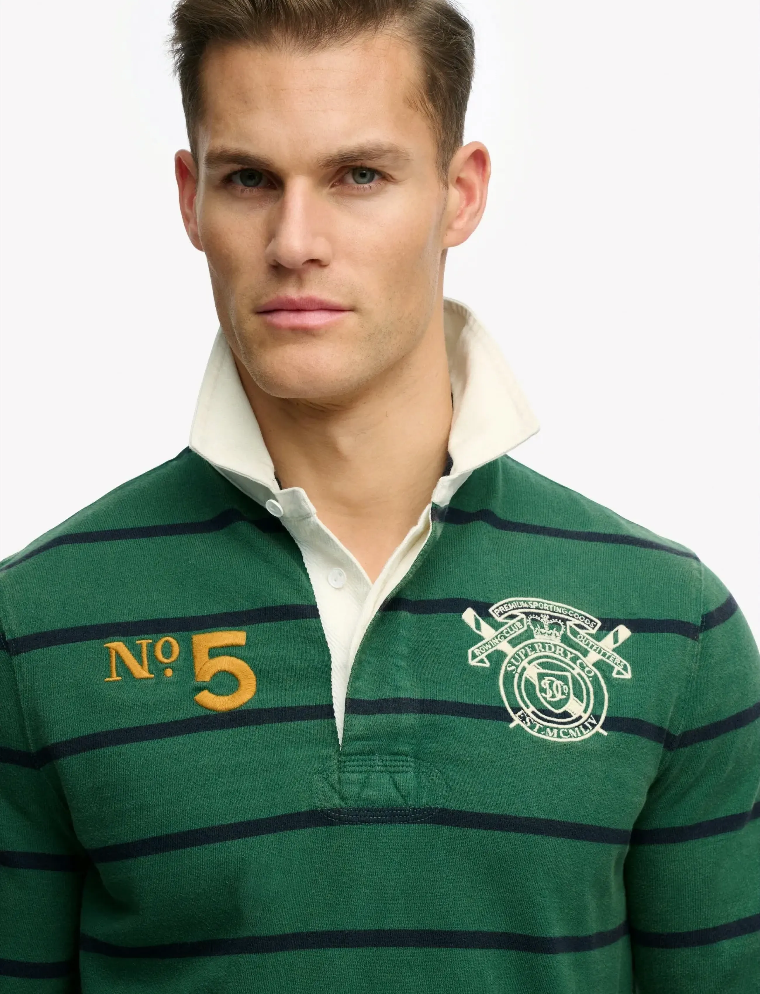 Double Emblem Stripe Rugby 4