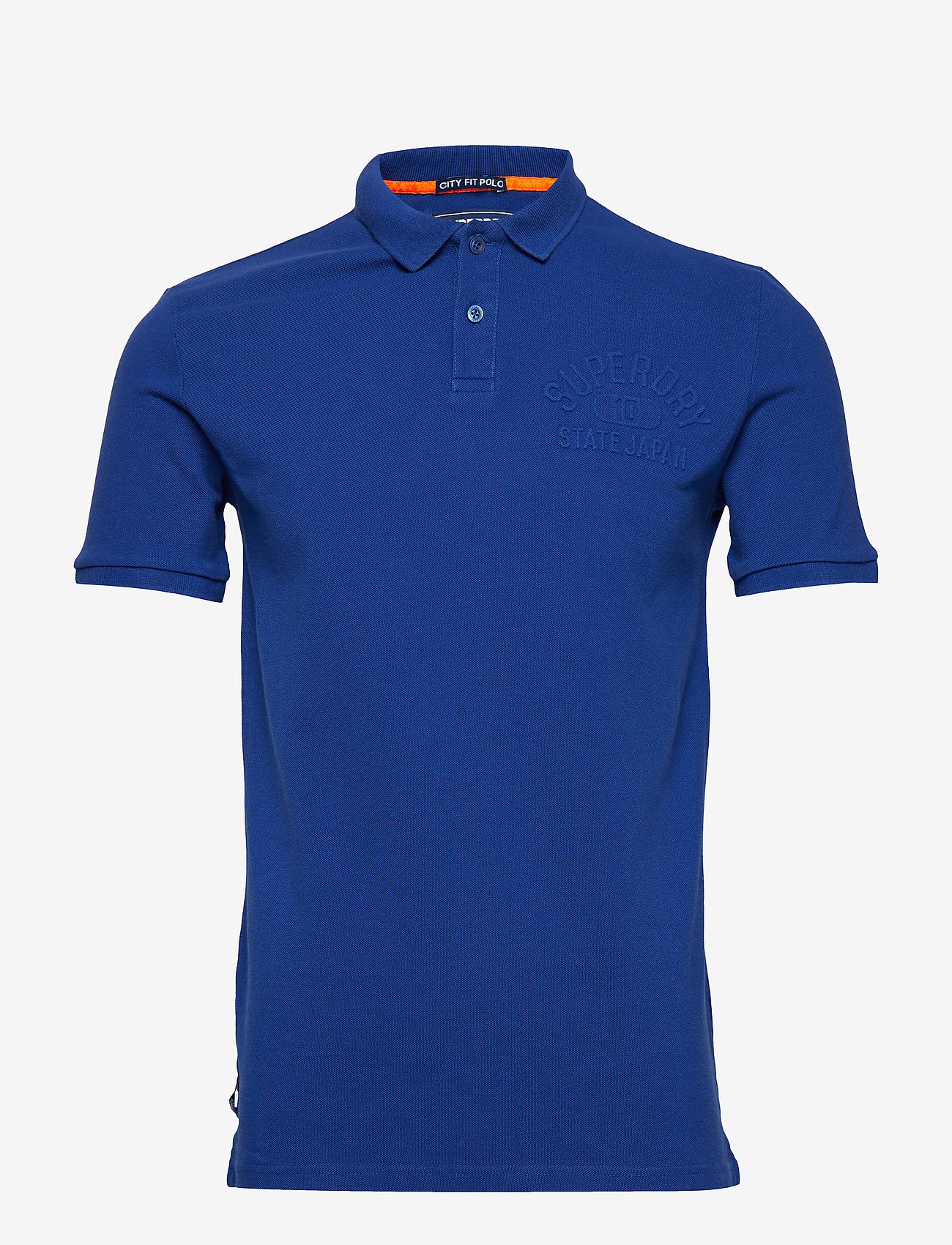 EMBOSSED S/S POLO - SUPERDRY STADIUM COBALT