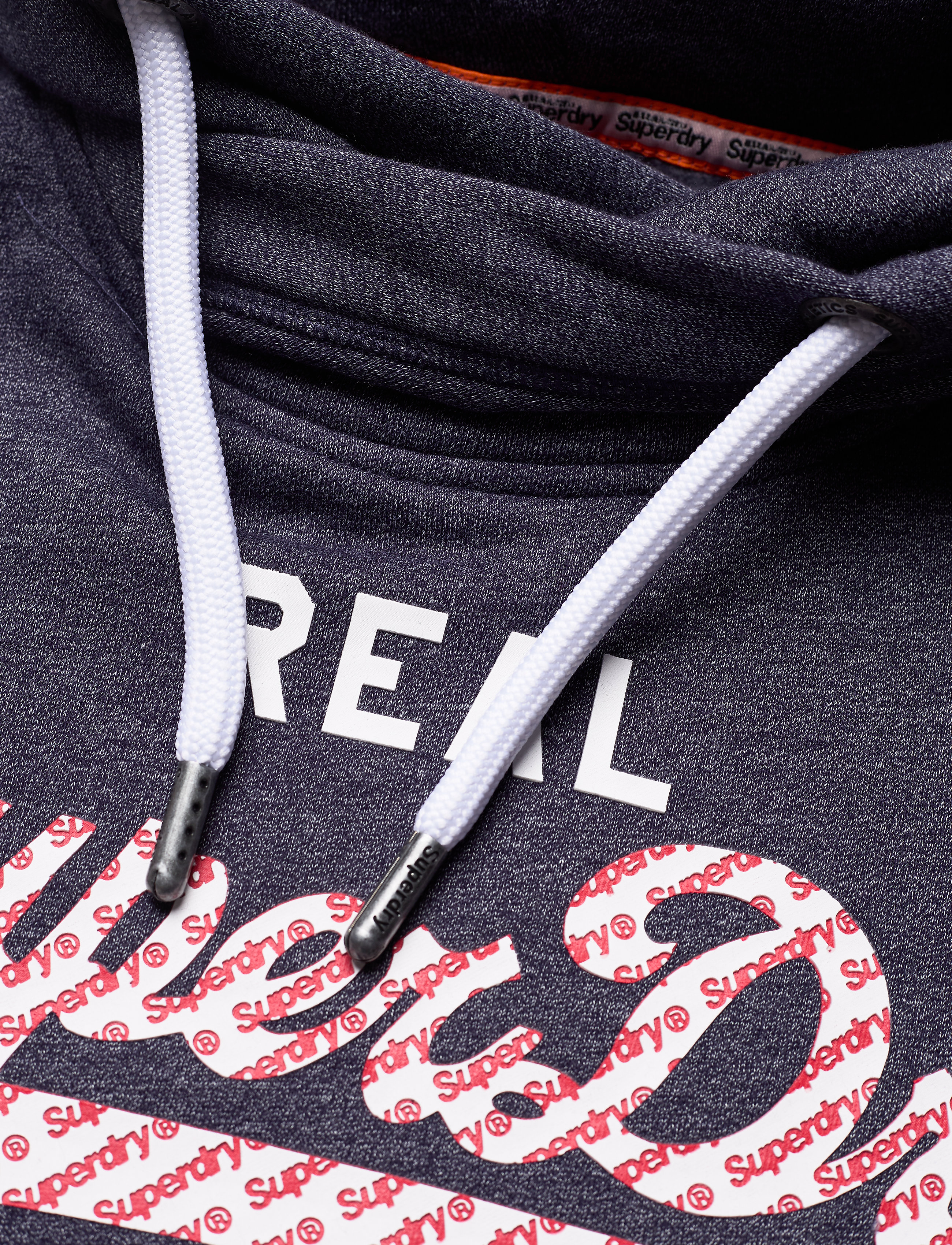 Superdry - VINTAGE LOGO NEON TIP HOOD - navy grit - 3