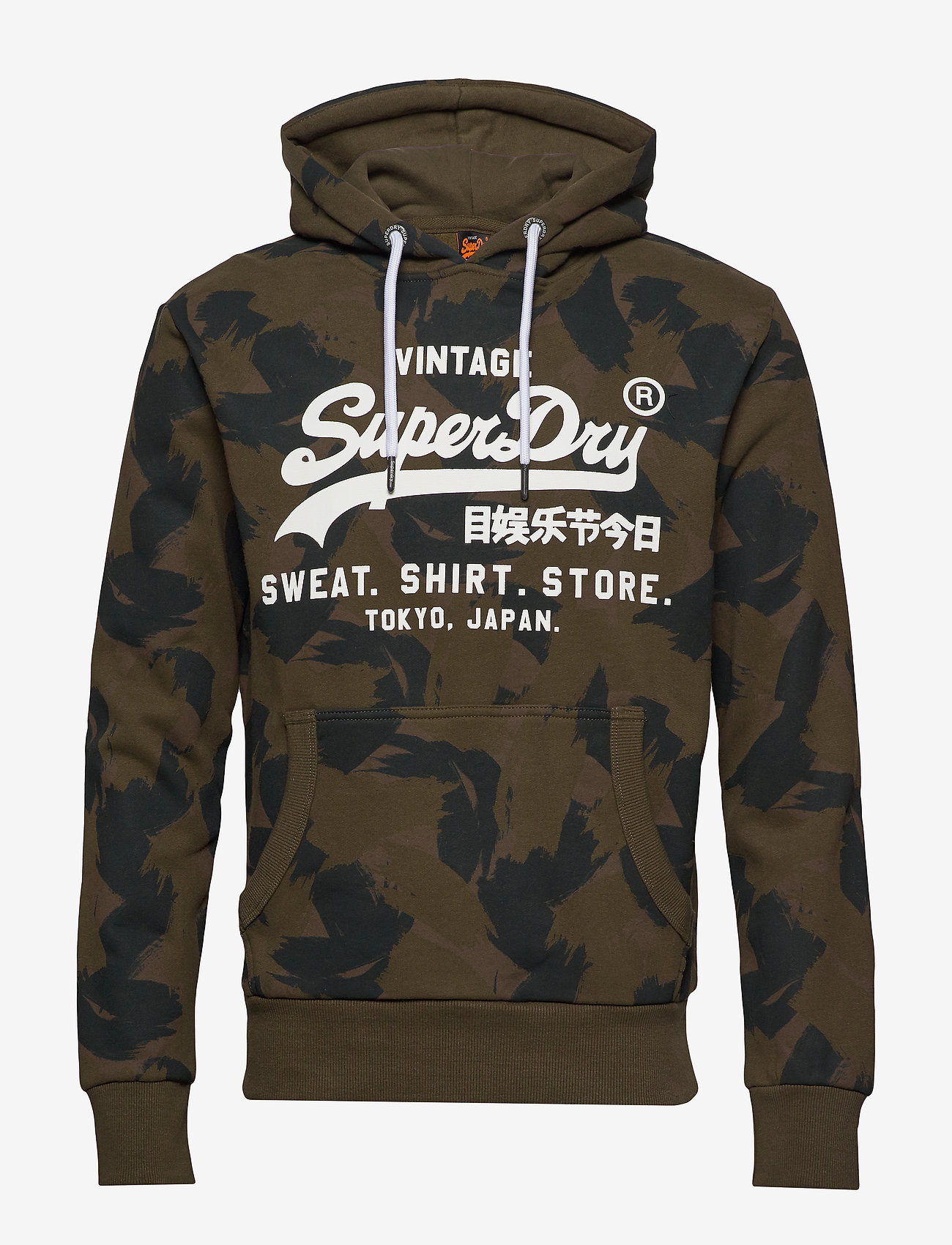 Superdry - VL SWEAT SHIRT STORE AOP HOOD - oil green - 0