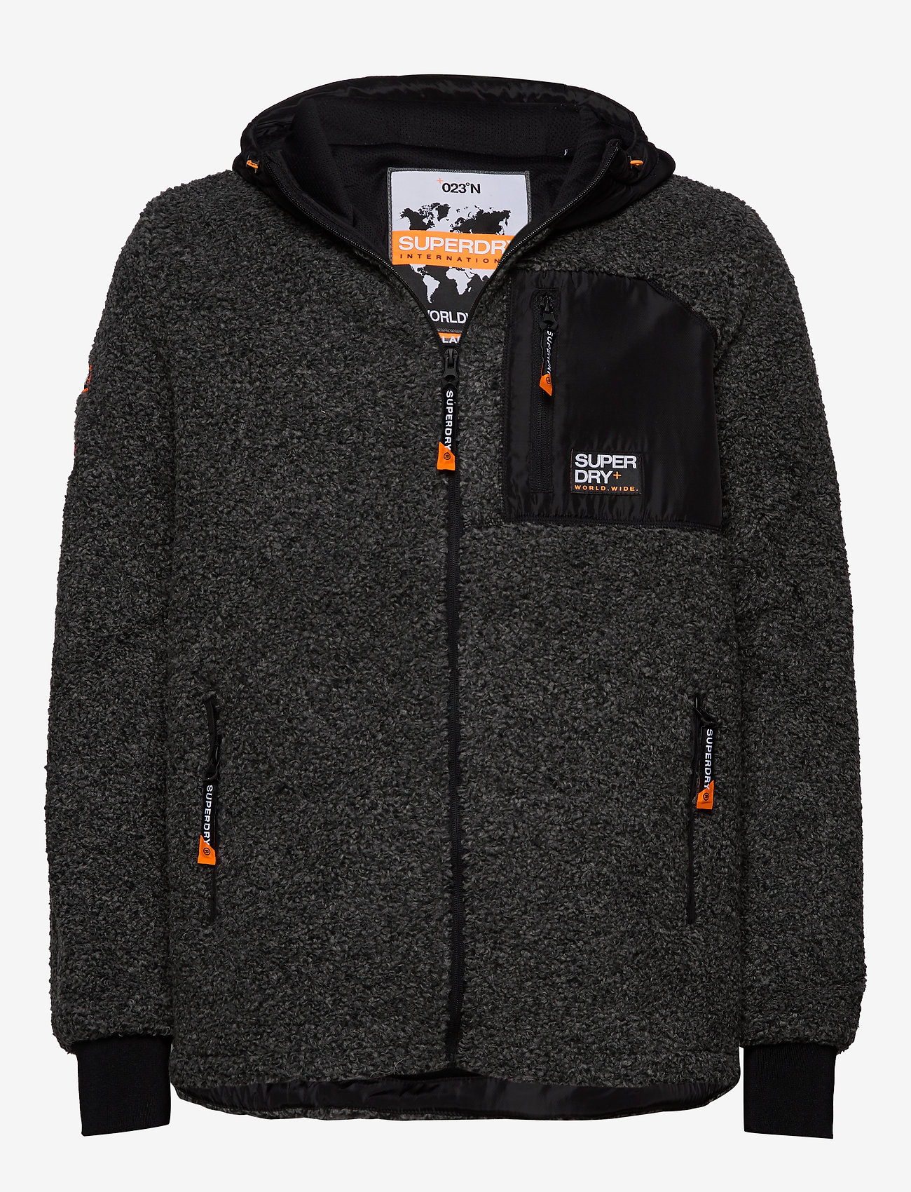 Superdry - MOUNTAIN SHERPA ZIPHOOD - dark grey marl - 0