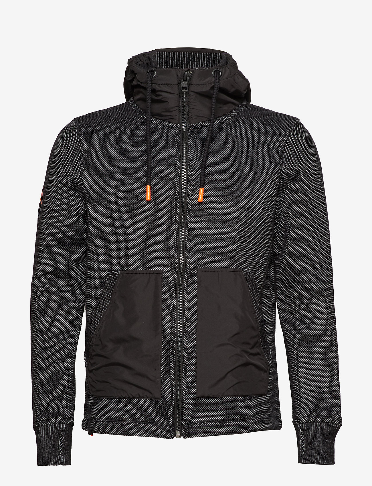 Superdry - MOUNTAIN BONDED ZIPHOOD - black/grey marl - 0