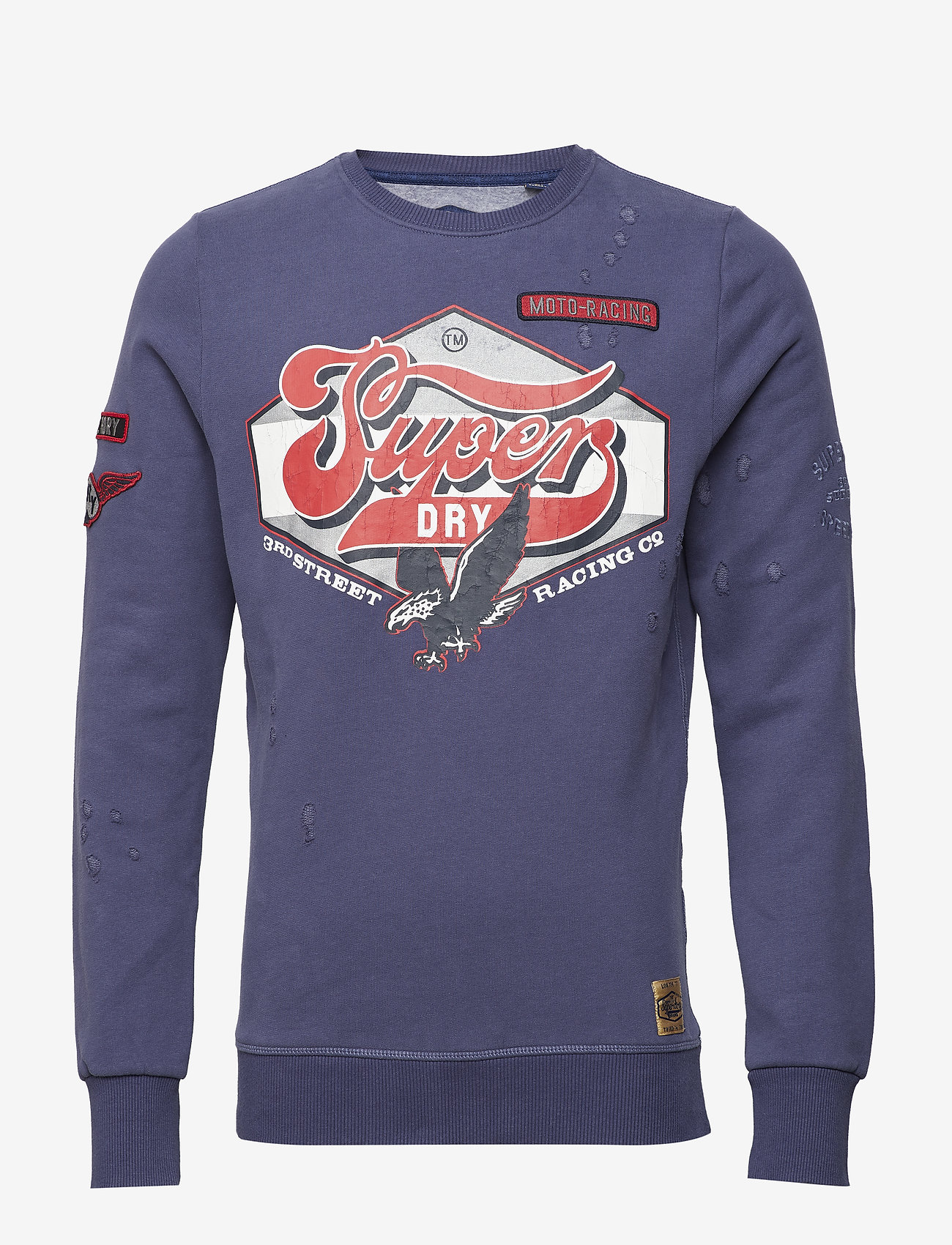 Superdry - CUSTOM 1334 CREW - biker navy - 0