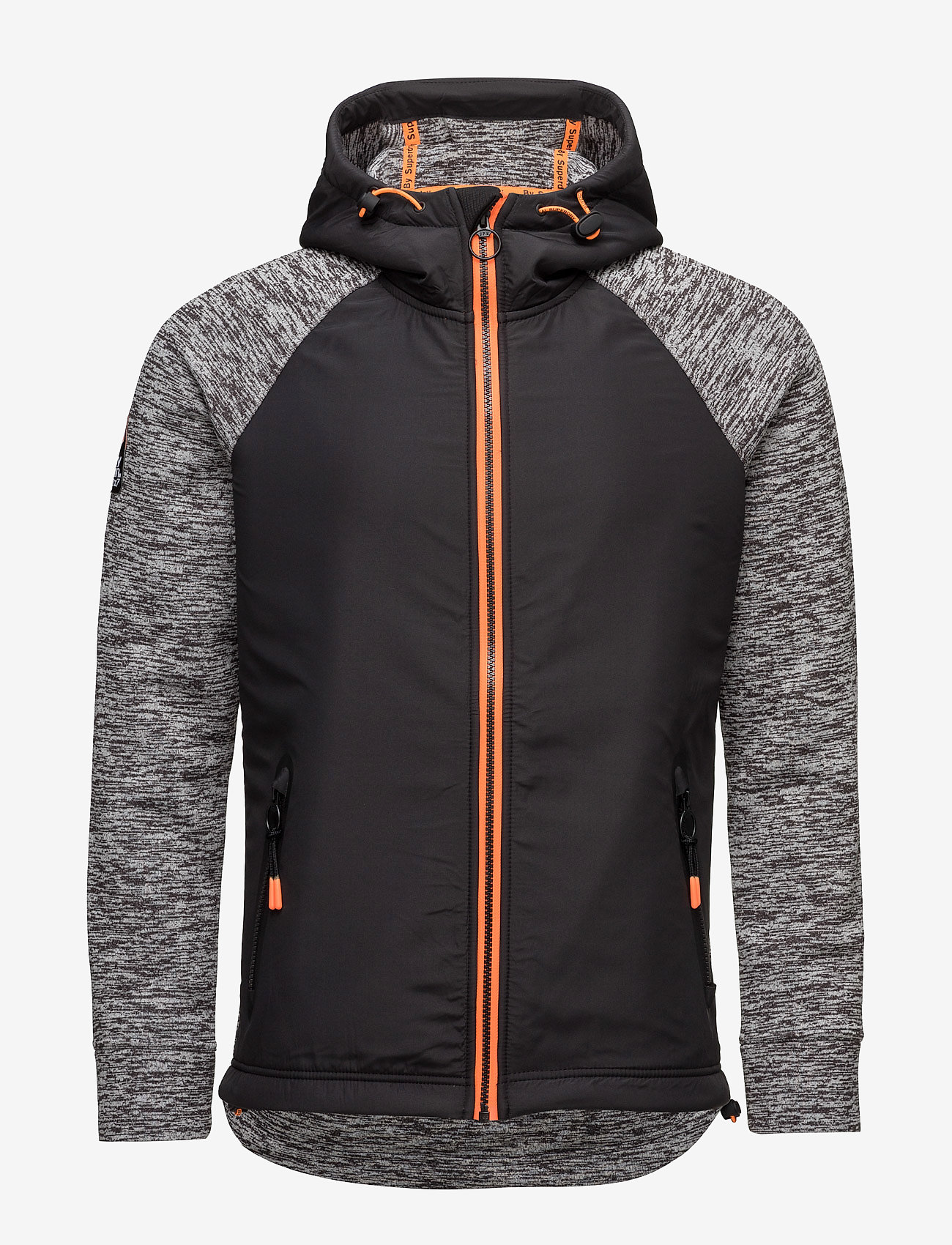 Superdry - BLACK CLASSICS RAGLAN ZIPHOOD - black grit - 0