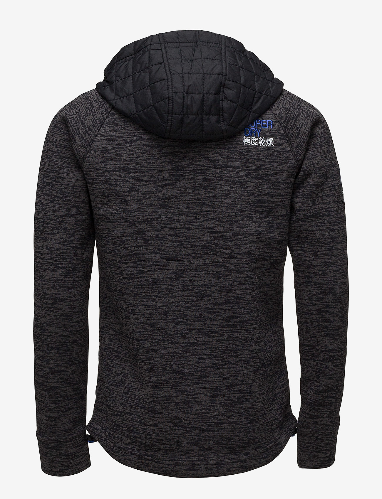 Superdry - MOUNTAIN QUILTD RAGLAN ZIPHOOD - black/grey space dye - 2